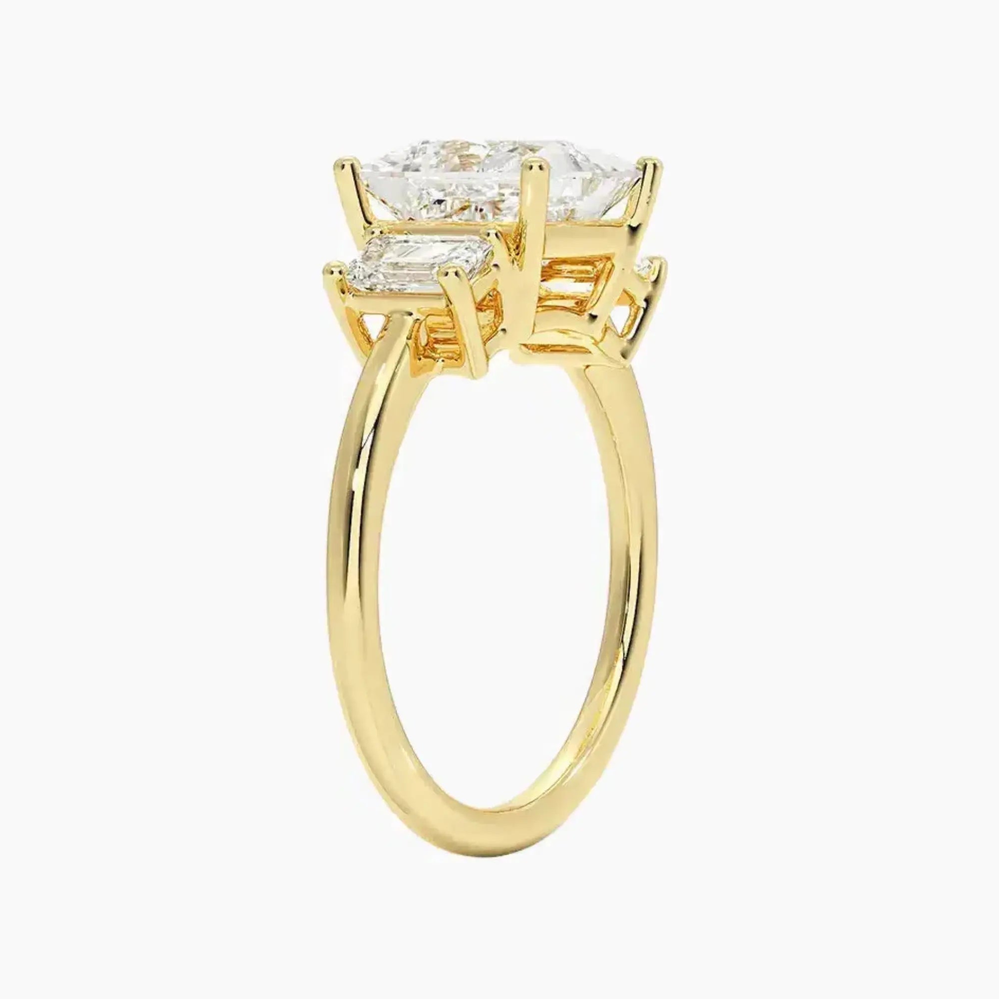 OBSER656 - Aurelia Three Stone Princess engagement ring setting view 8