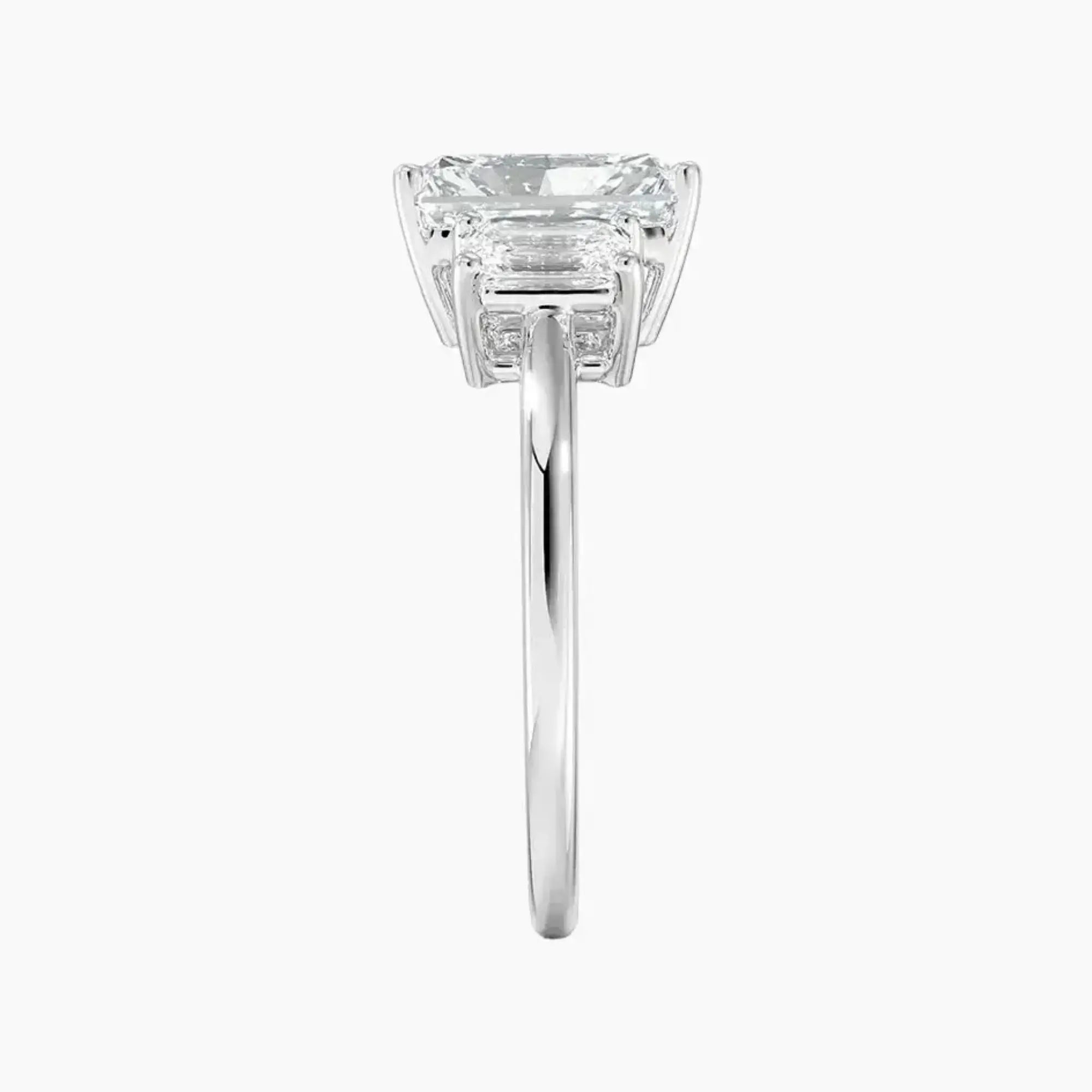 OBSER653 - Aurelia Three Stone Radiant engagement ring setting view 3