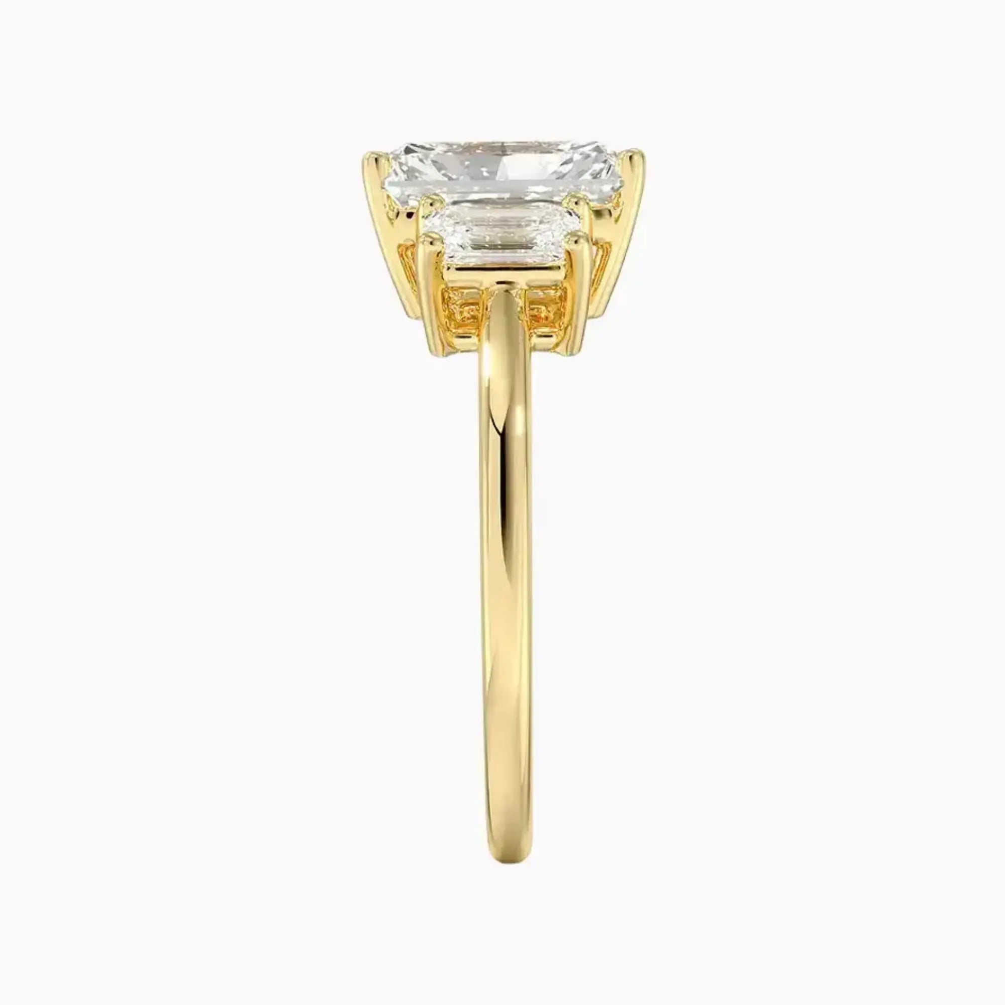 OBSER653 - Aurelia Three Stone Radiant engagement ring setting view 9