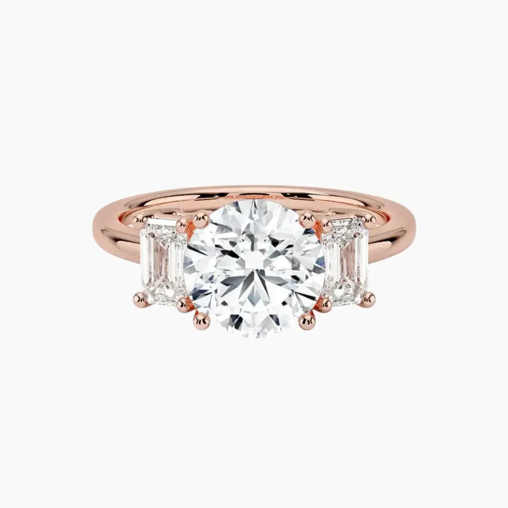 OBSER659 - Aurelia Three Stone Round engagement ring setting view 4