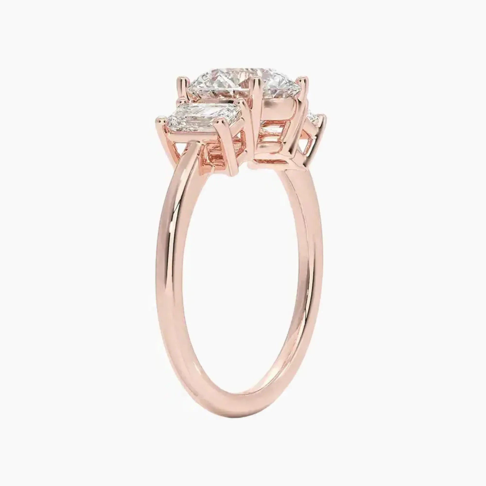 OBSER659 - Aurelia Three Stone Round engagement ring setting view 5