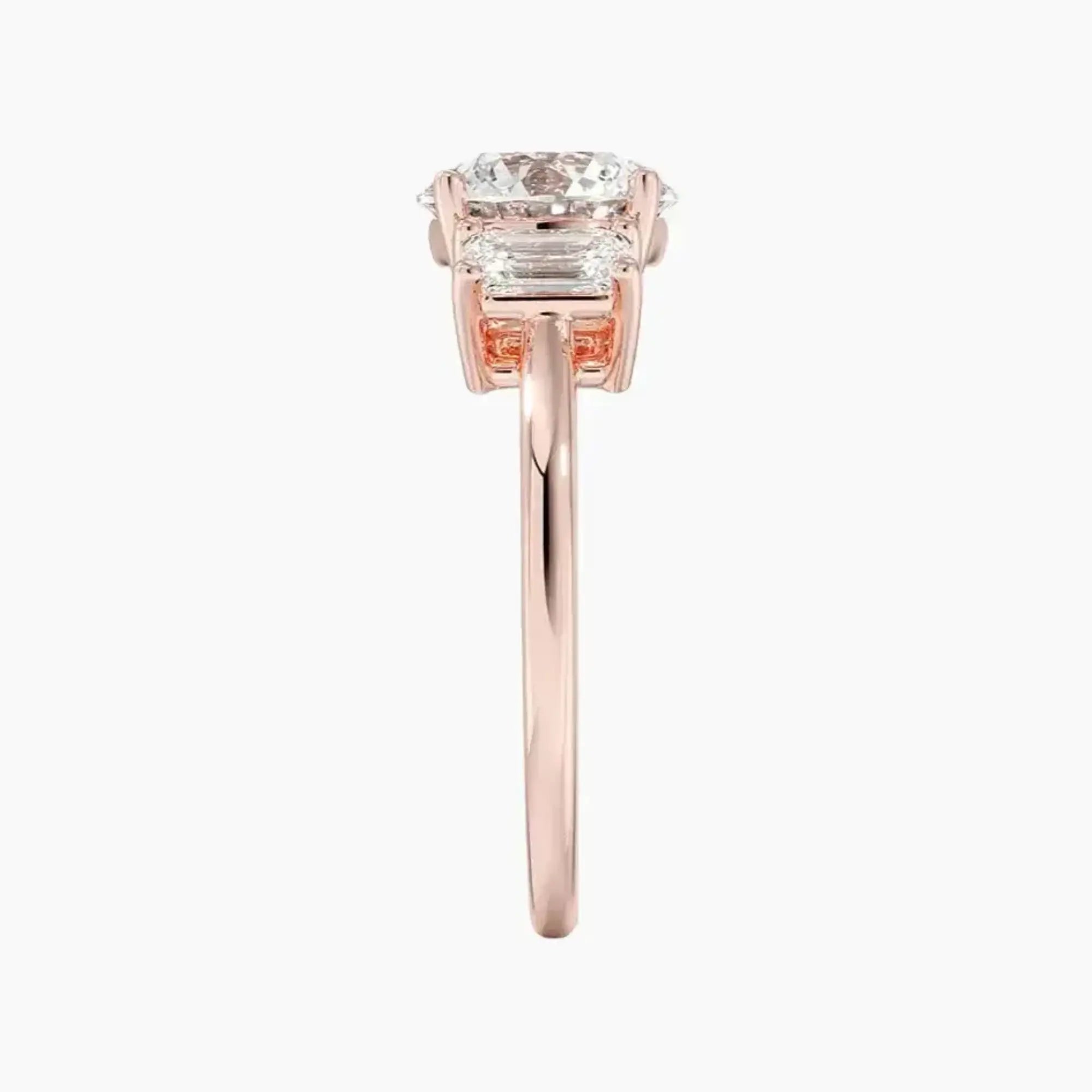 OBSER659 - Aurelia Three Stone Round engagement ring setting view 6