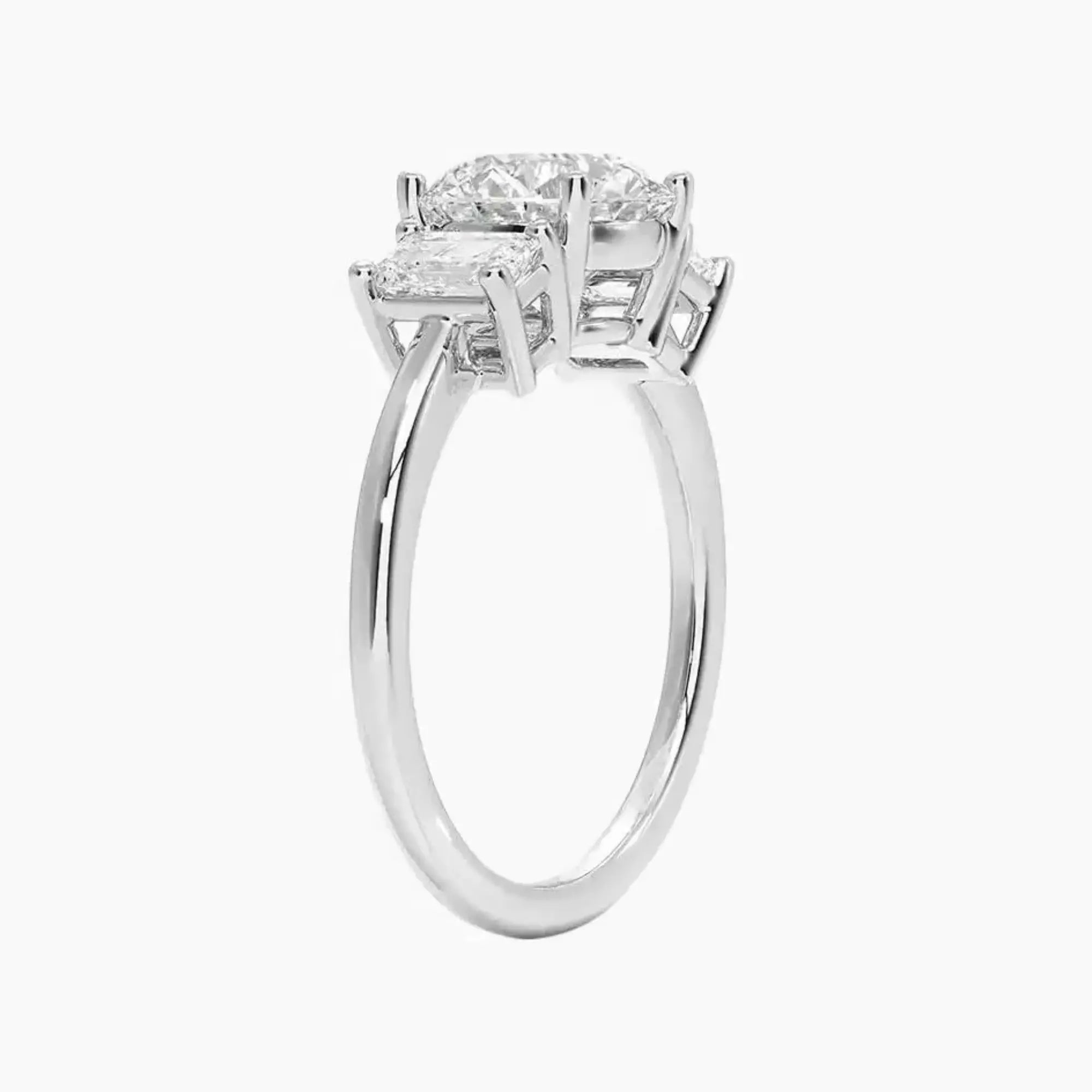 OBSER659 - Aurelia Three Stone Round engagement ring setting view 2