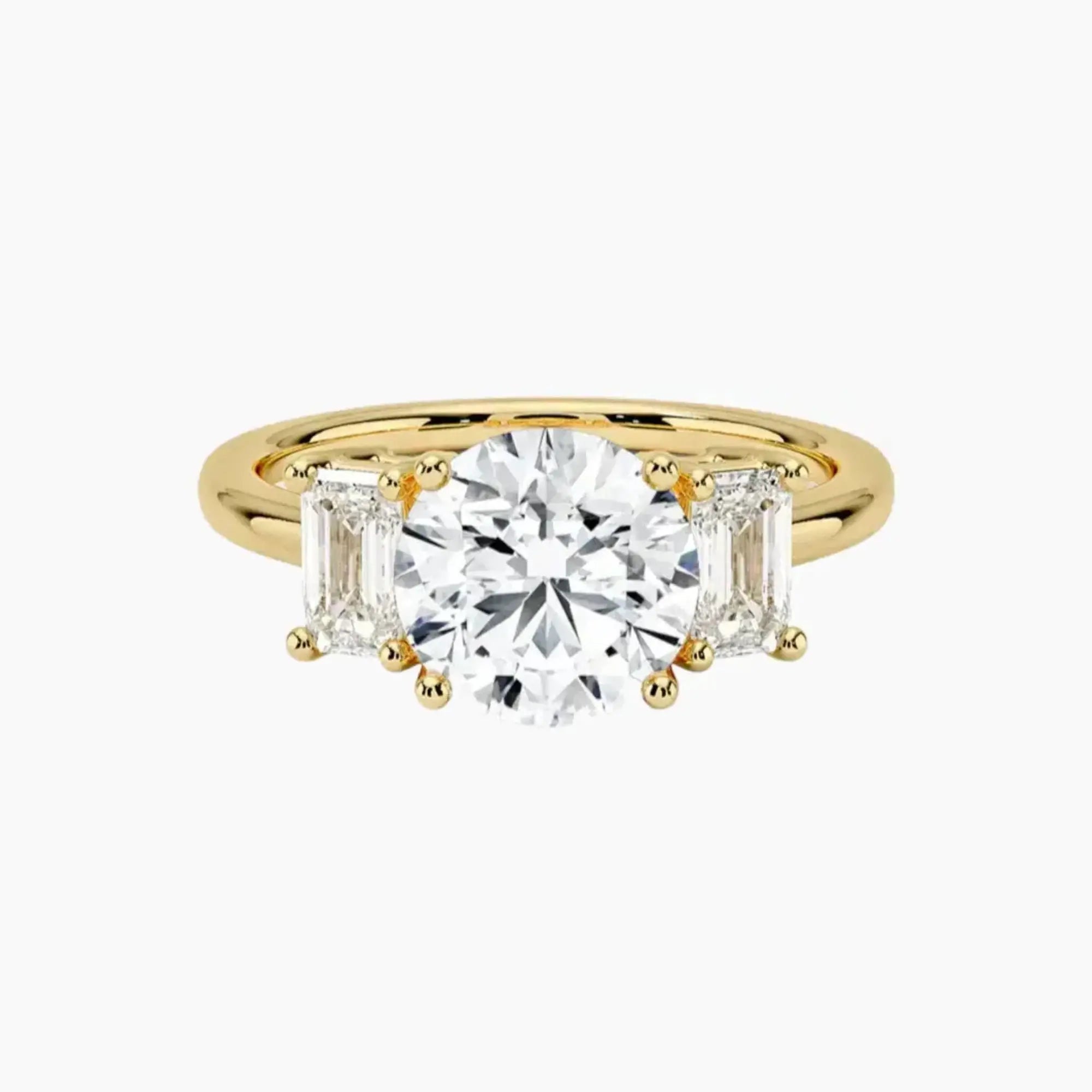 OBSER659 - Aurelia Three Stone Round engagement ring setting view 7