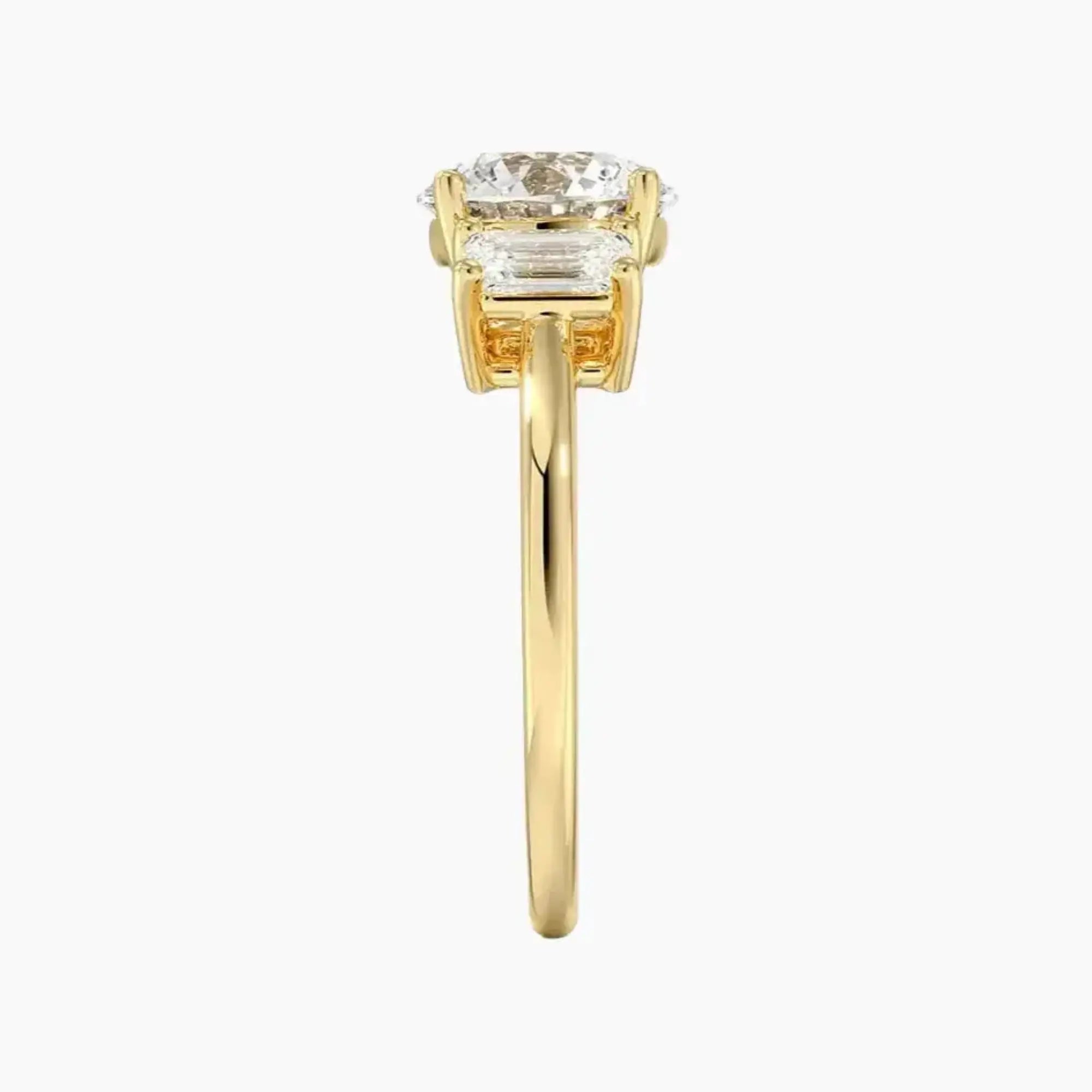 OBSER659 - Aurelia Three Stone Round engagement ring setting view 9