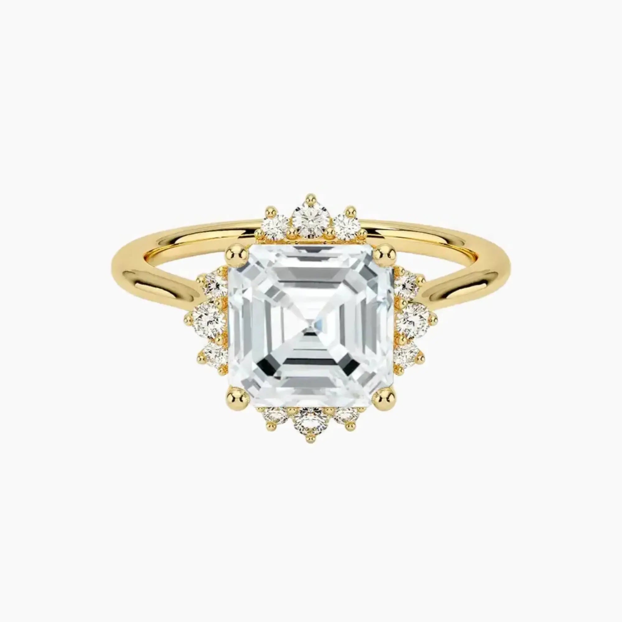 OBSER427 - Nadia Halo Asscher engagement ring setting view 7