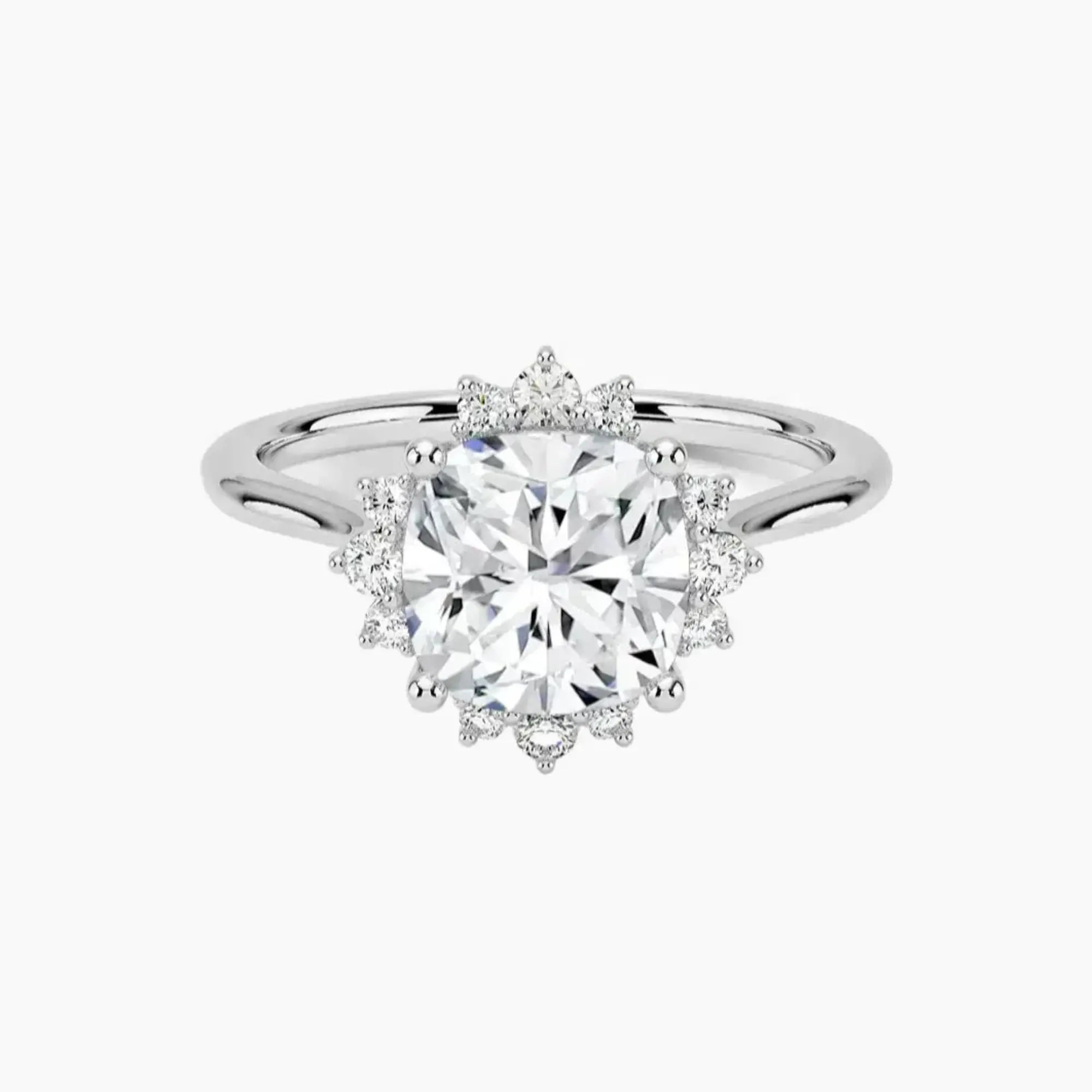 OBSER430 - Nadia Halo Cushion engagement ring setting view 1