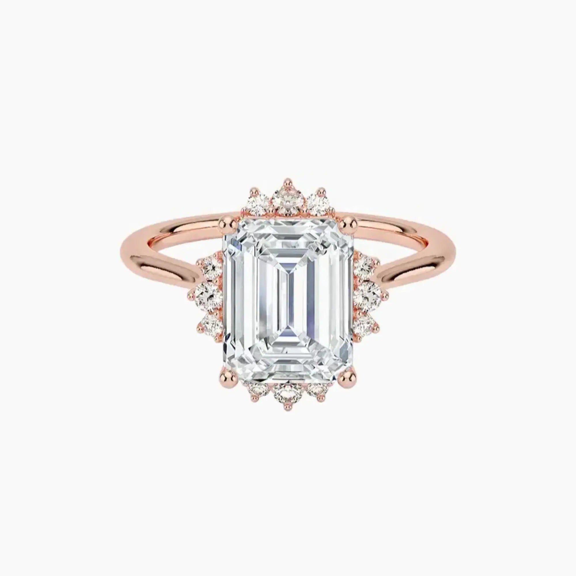 OBSER428 - Nadia Halo Emerald engagement ring setting view 4