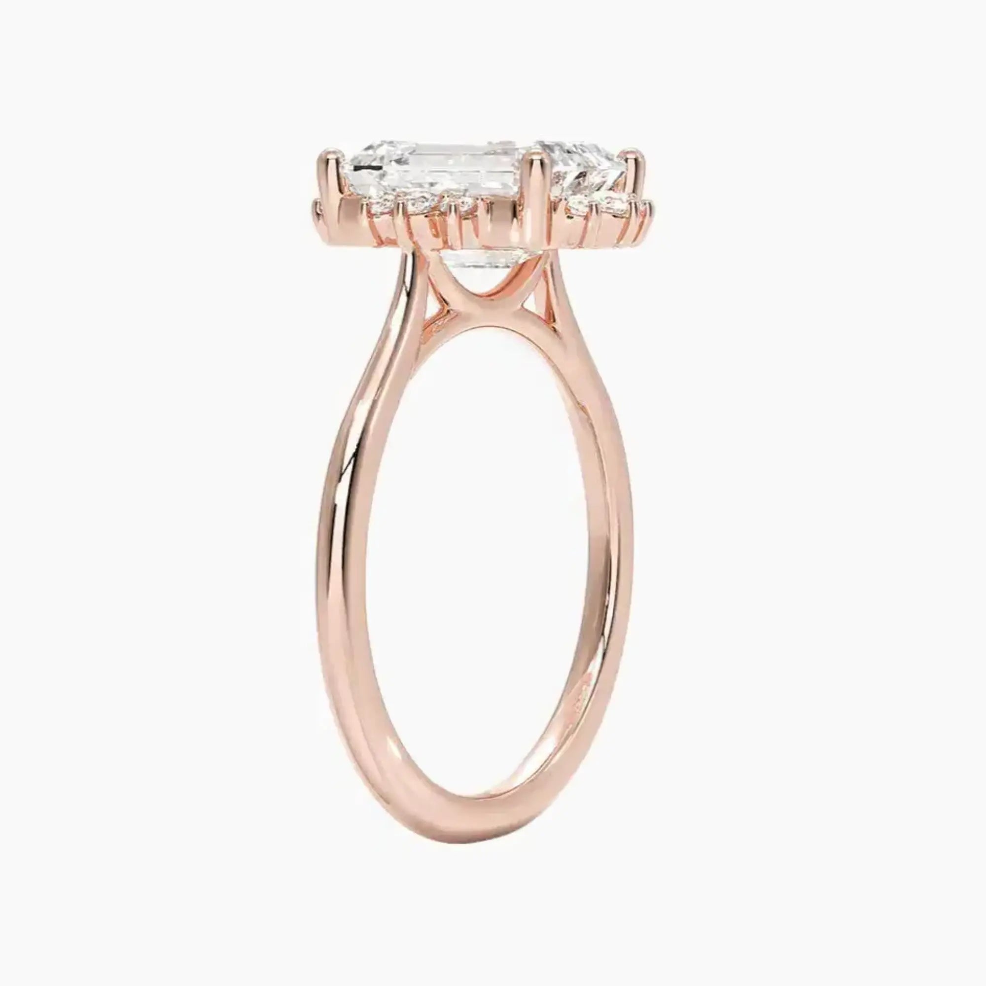 OBSER428 - Nadia Halo Emerald engagement ring setting view 5