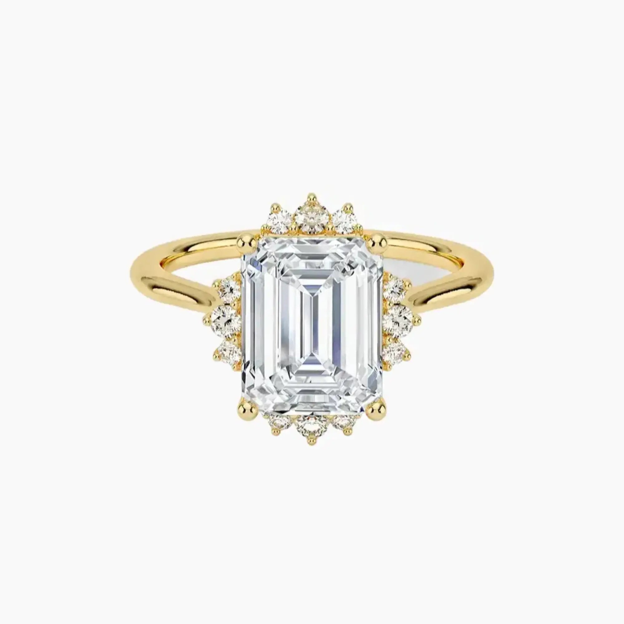 OBSER428 - Nadia Halo Emerald engagement ring setting view 7