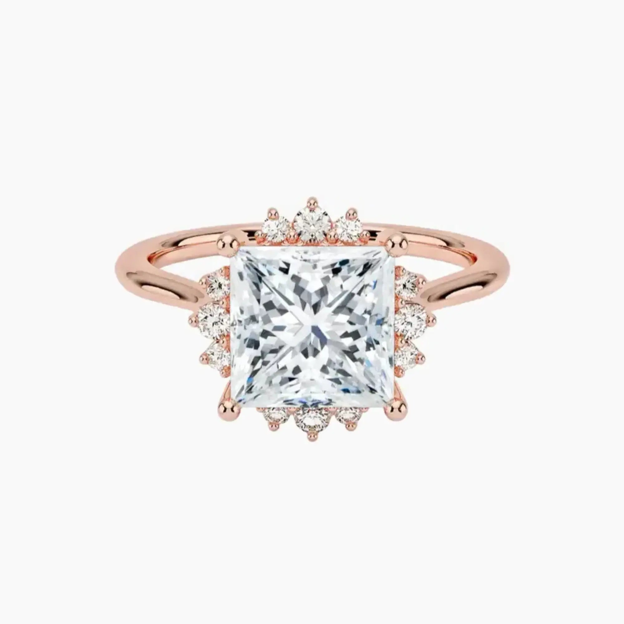 OBSER429 - Nadia Halo Princess engagement ring setting view 4