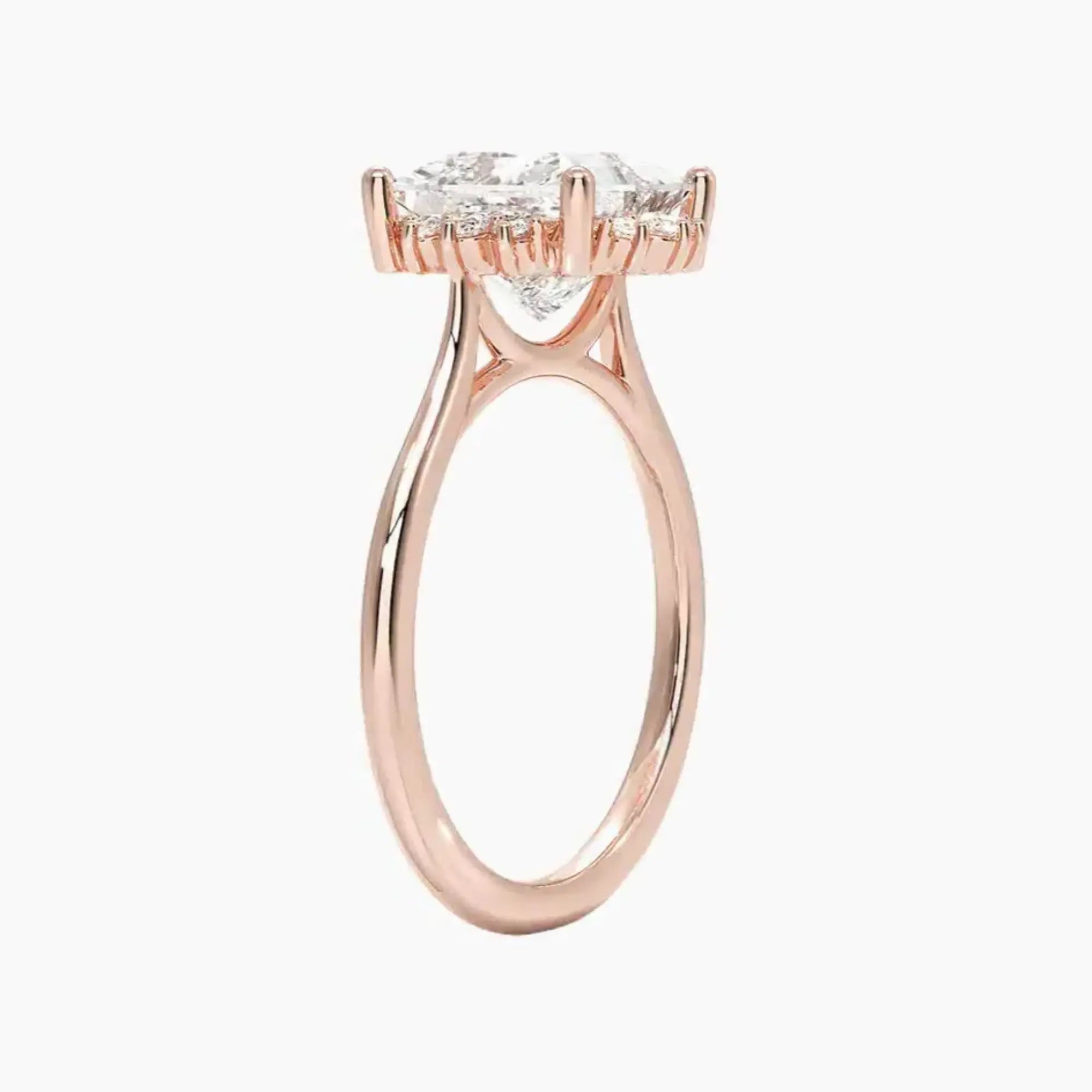 OBSER429 - Nadia Halo Princess engagement ring setting view 5