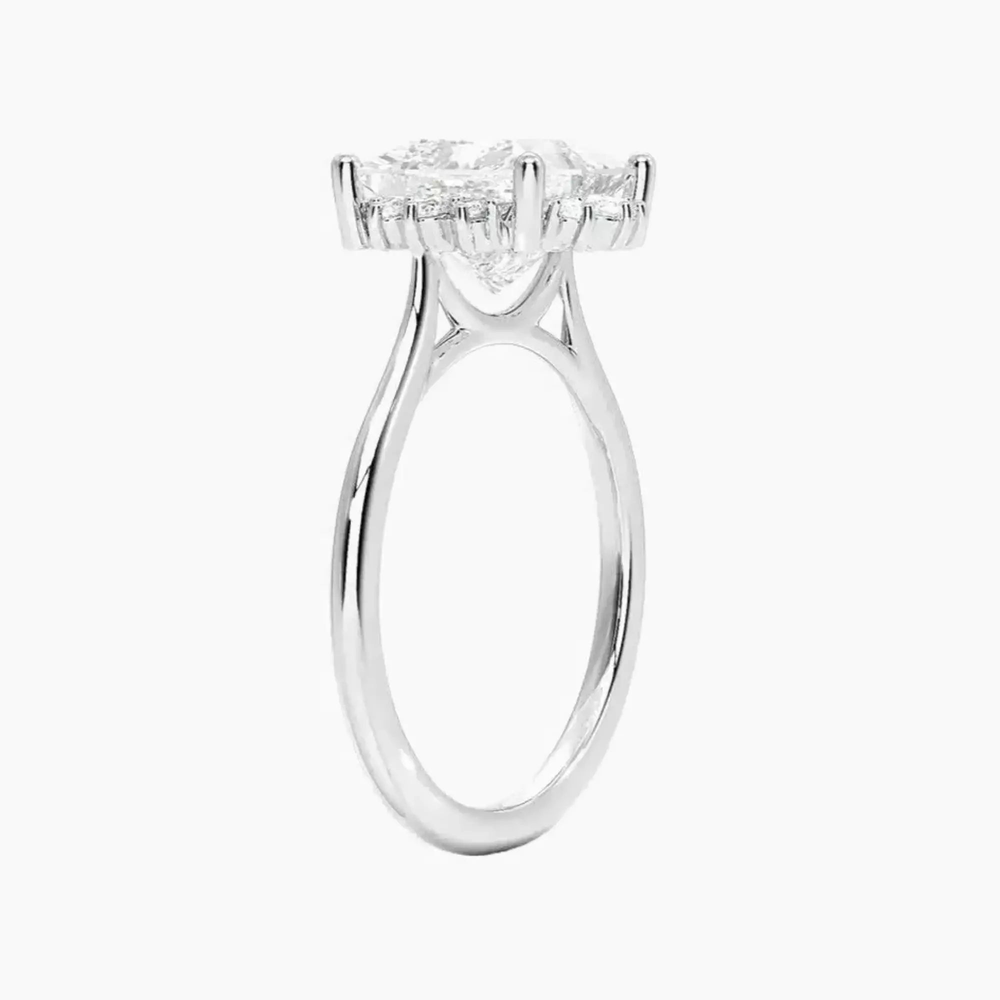 OBSER429 - Nadia Halo Princess engagement ring setting view 2