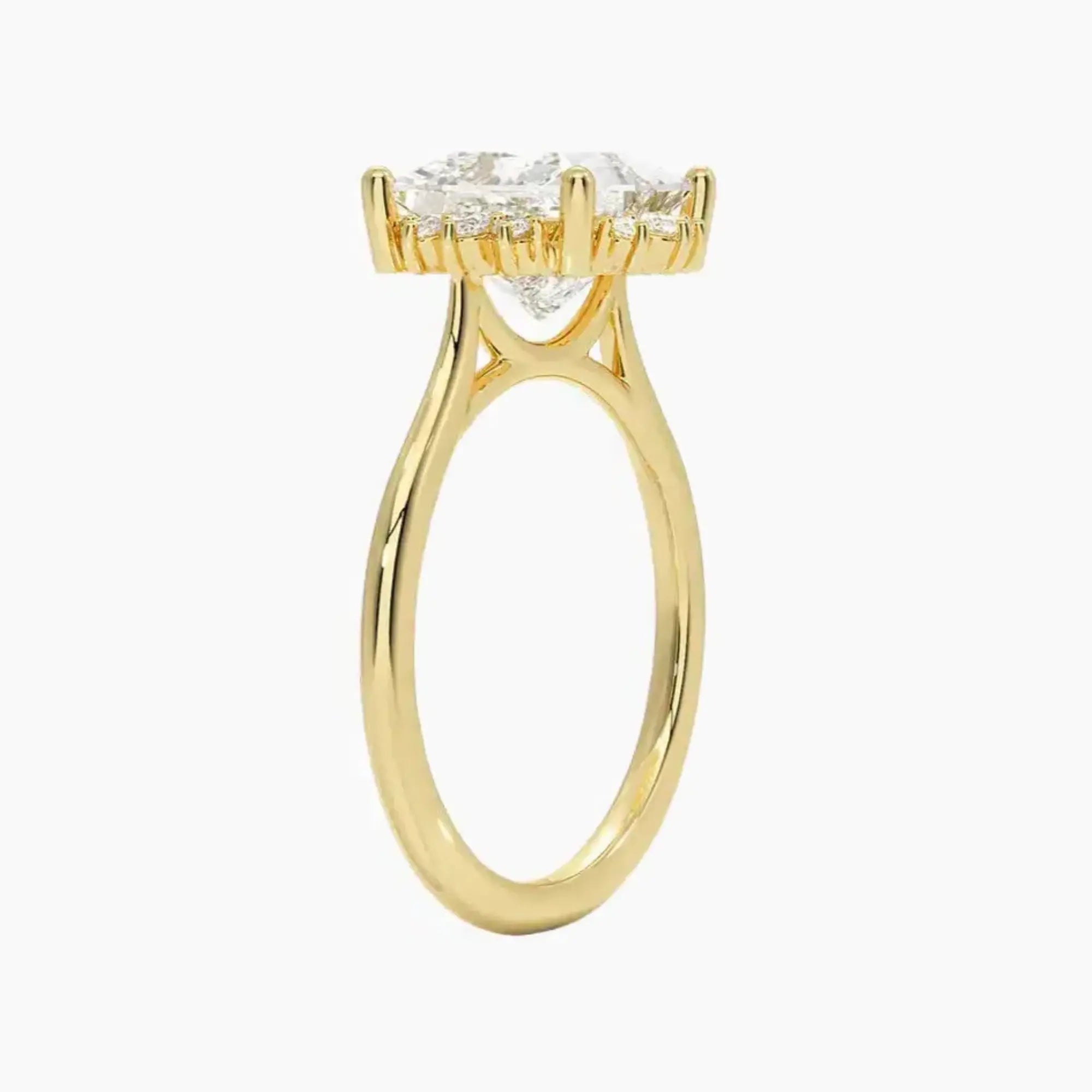 OBSER429 - Nadia Halo Princess engagement ring setting view 8
