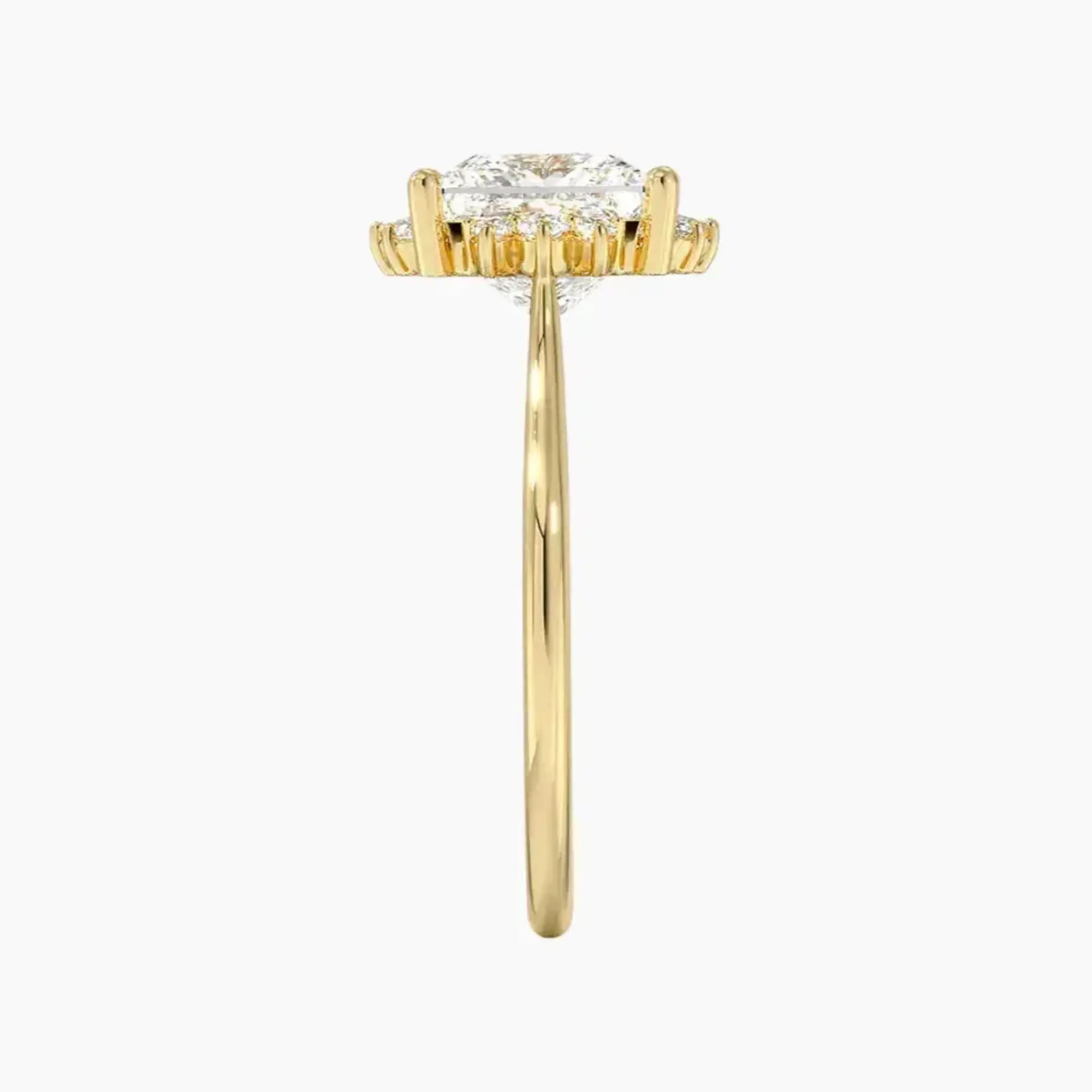 OBSER429 - Nadia Halo Princess engagement ring setting view 9