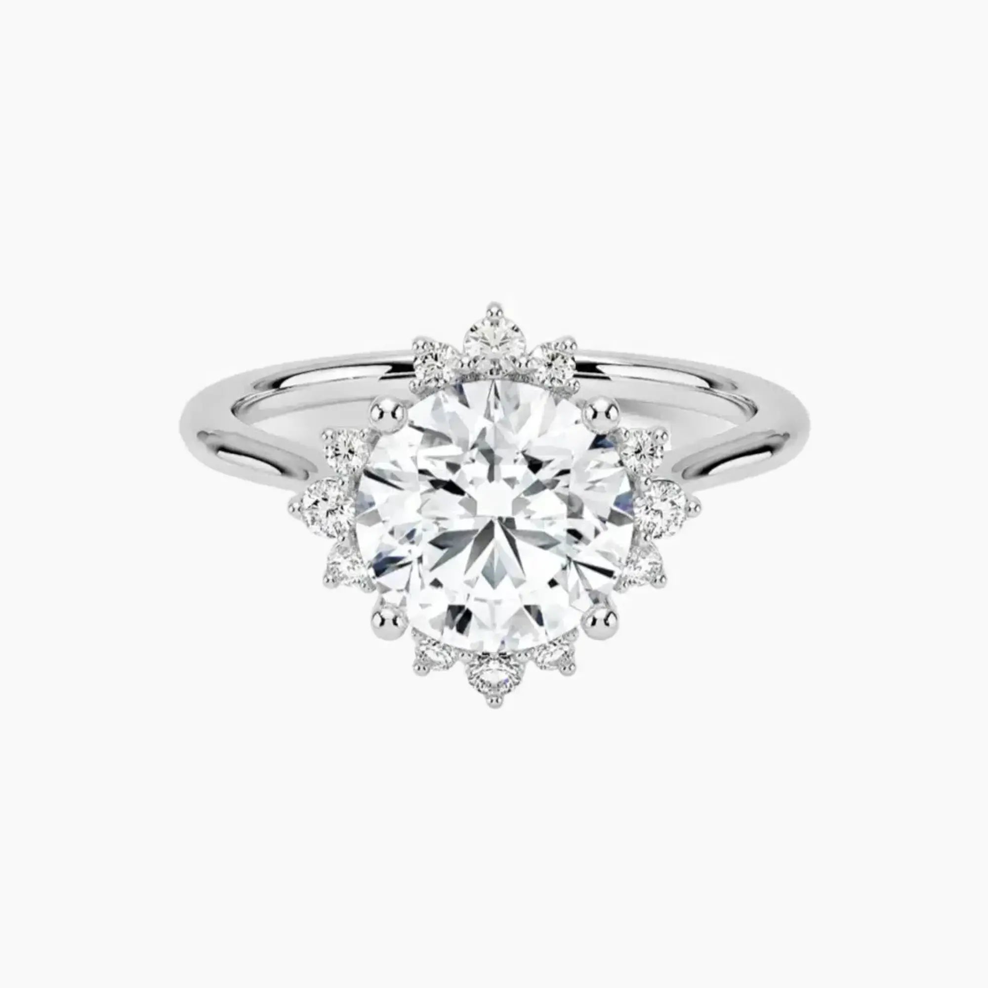OBSER431 - Nadia Halo Round engagement ring setting view 1