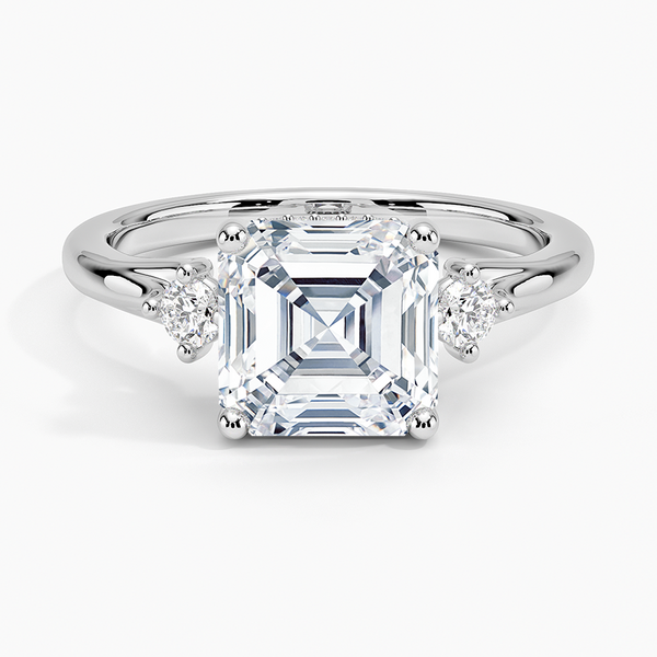 Floating Three Stone Diamond Engagement Ring  [Setting Only] - EC124A