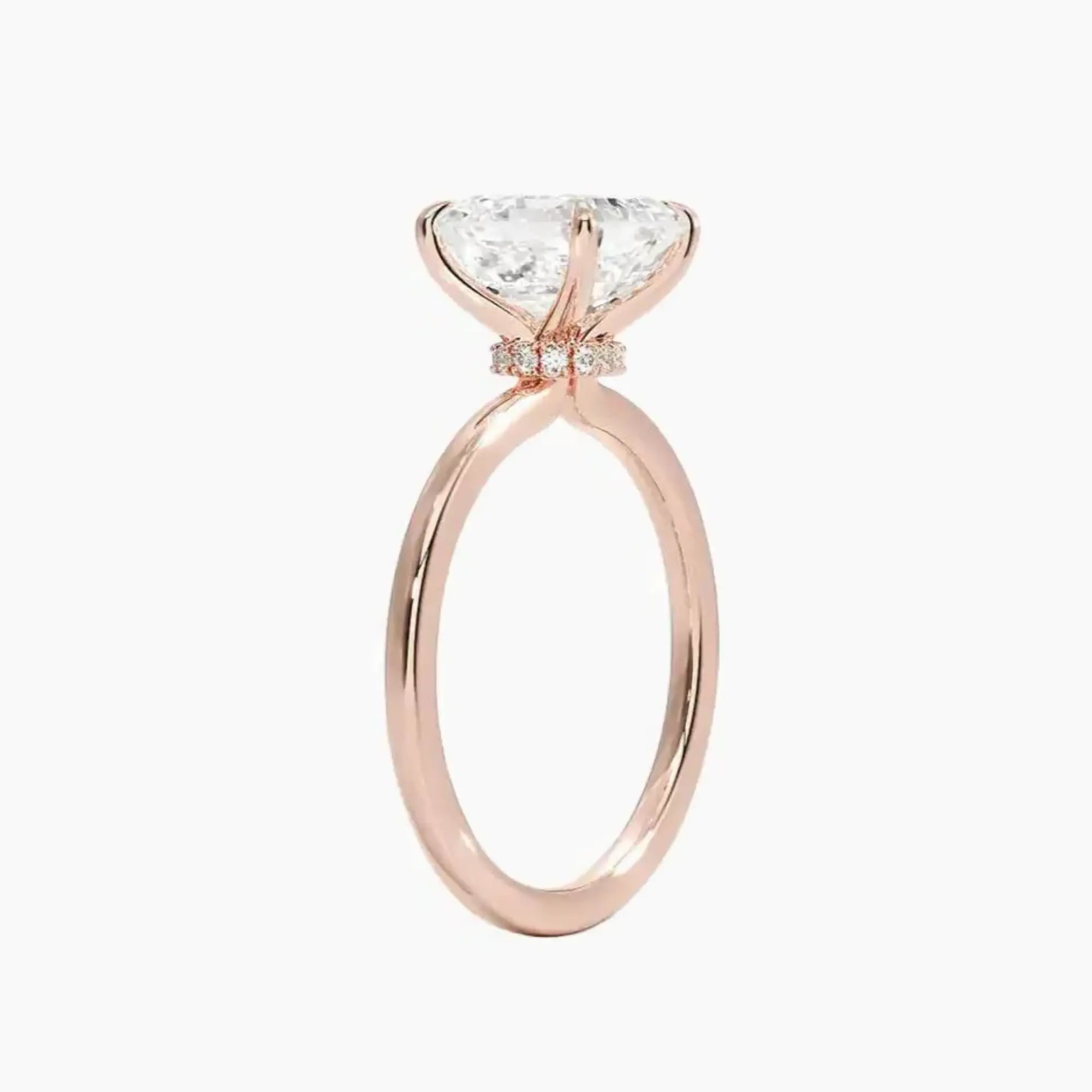 OBSER386 - Giselle Solitaire Asscher engagement ring setting view 5