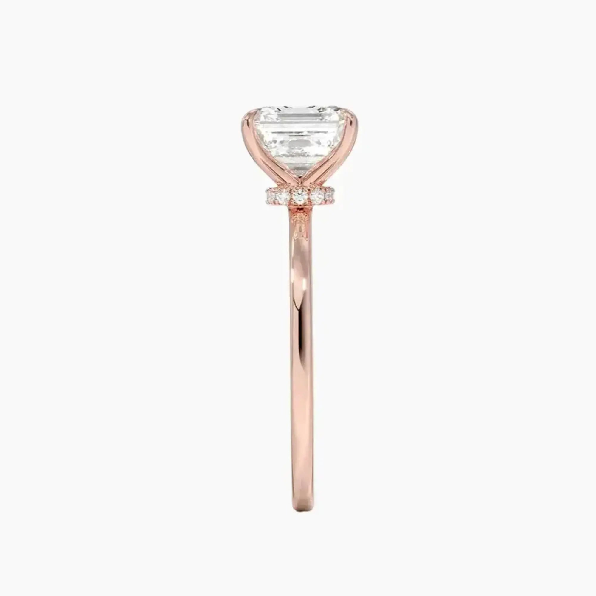 OBSER386 - Giselle Solitaire Asscher engagement ring setting view 6