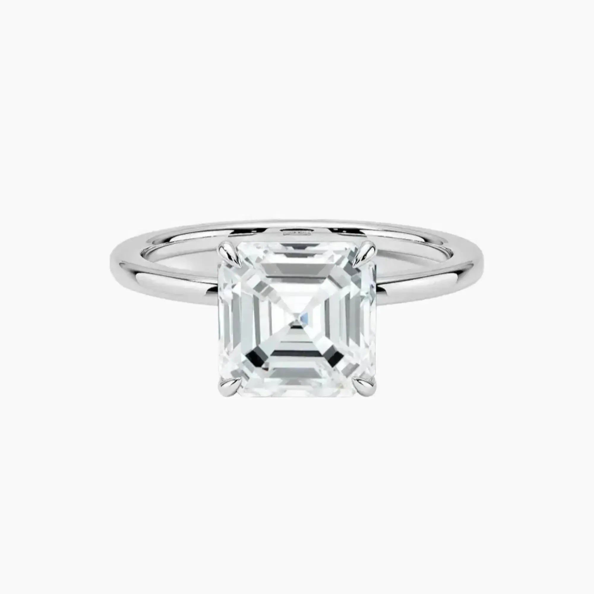 OBSER386 - Giselle Solitaire Asscher engagement ring setting view 1