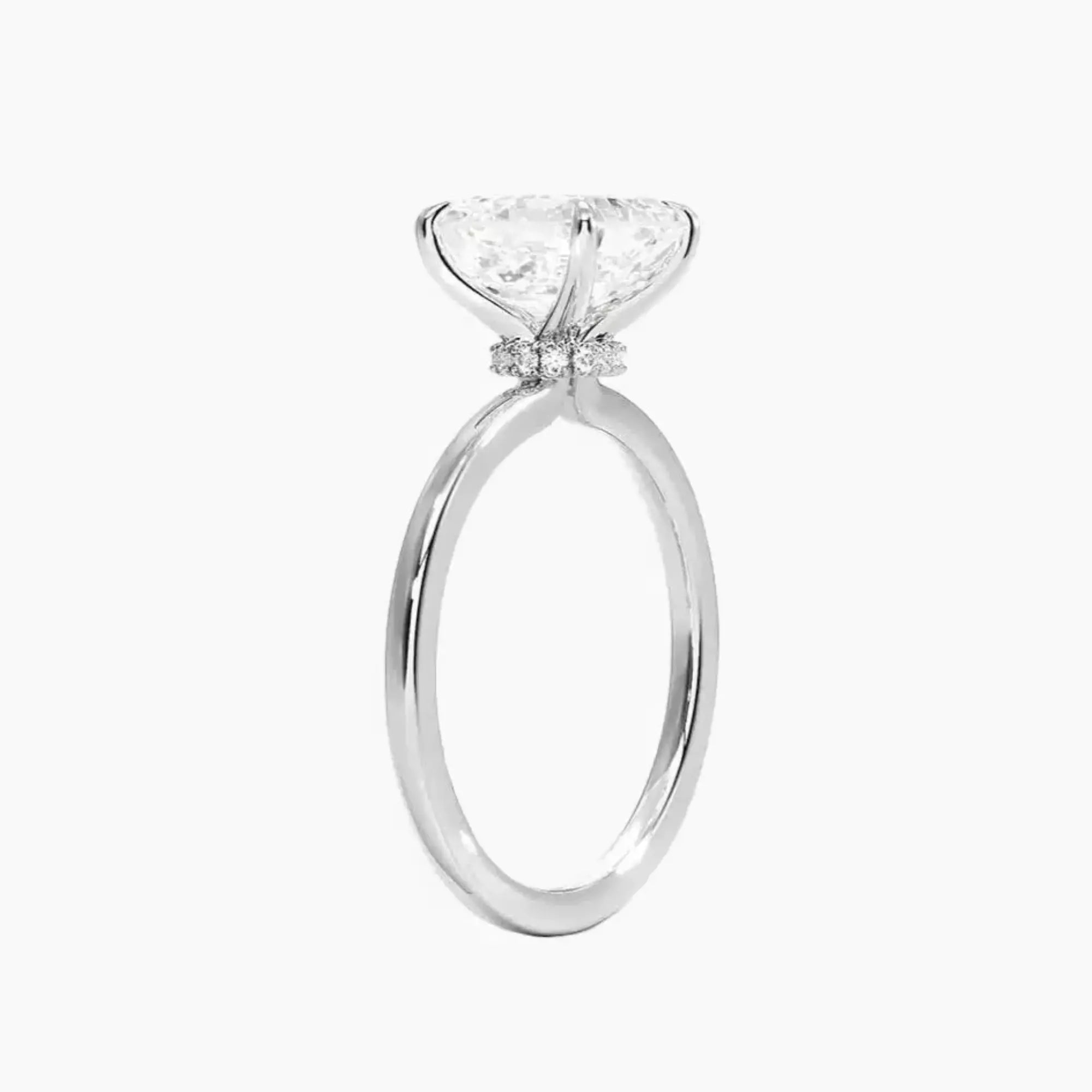 OBSER386 - Giselle Solitaire Asscher engagement ring setting view 2
