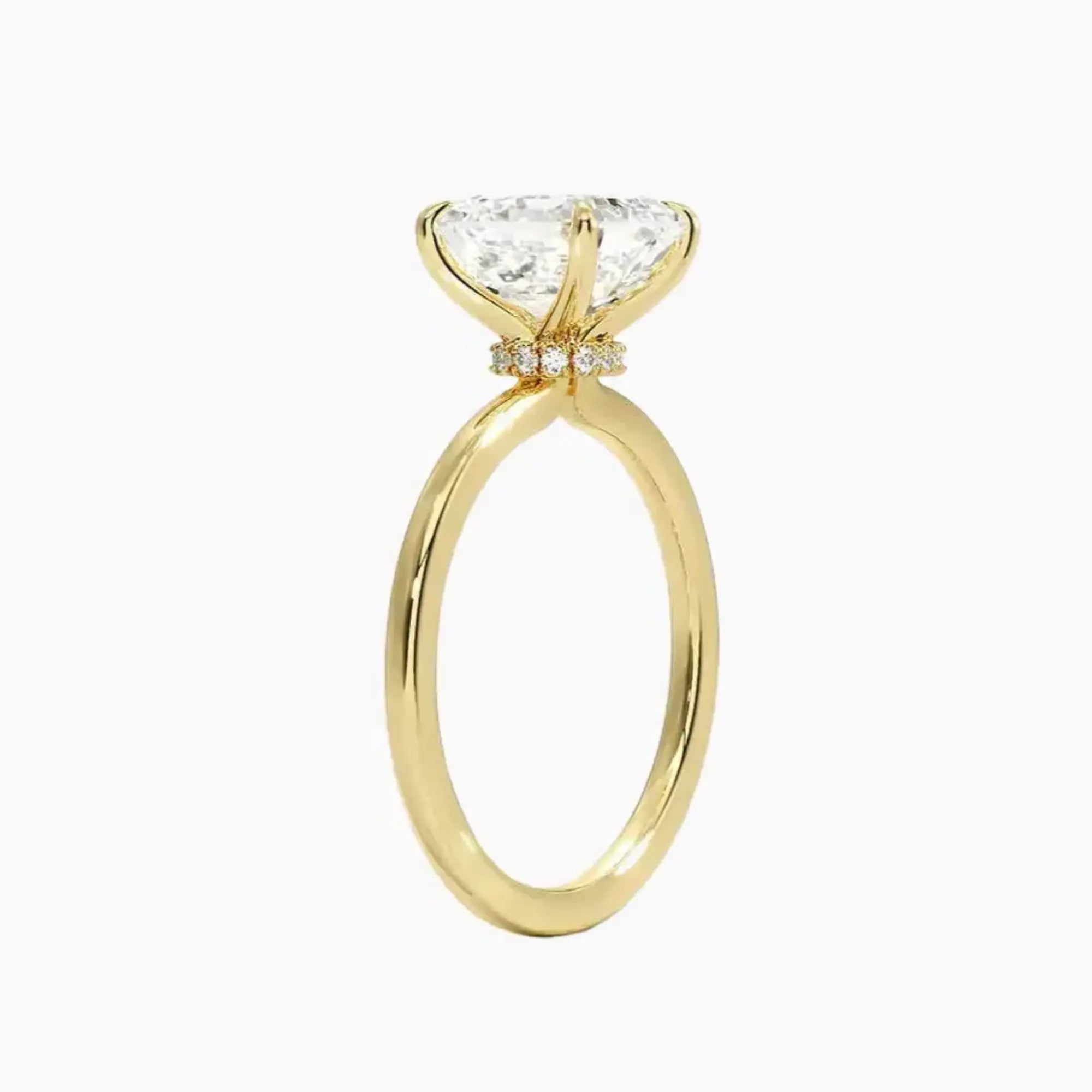 OBSER386 - Giselle Solitaire Asscher engagement ring setting view 8