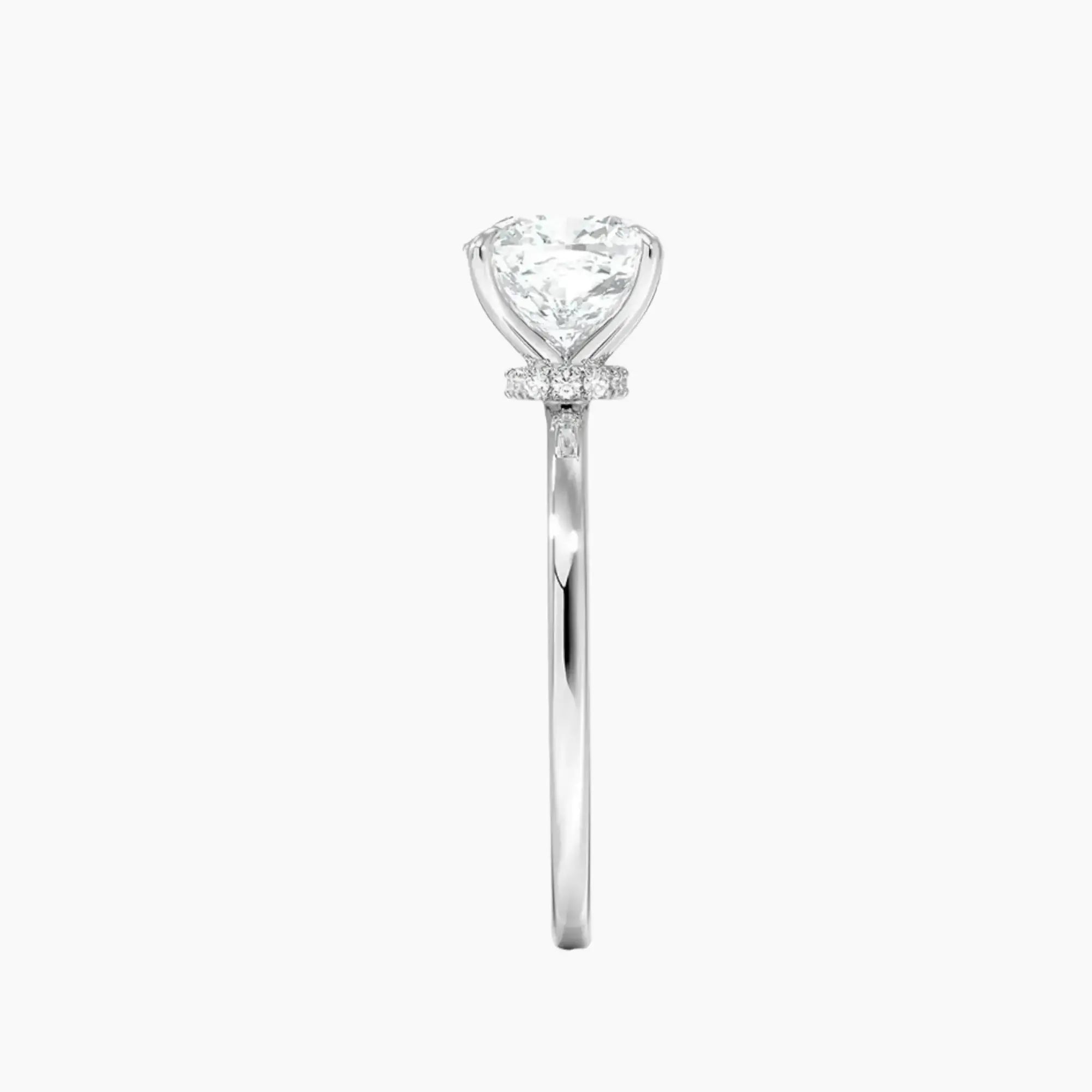 OBSER391 - Giselle Solitaire Cushion engagement ring setting view 3