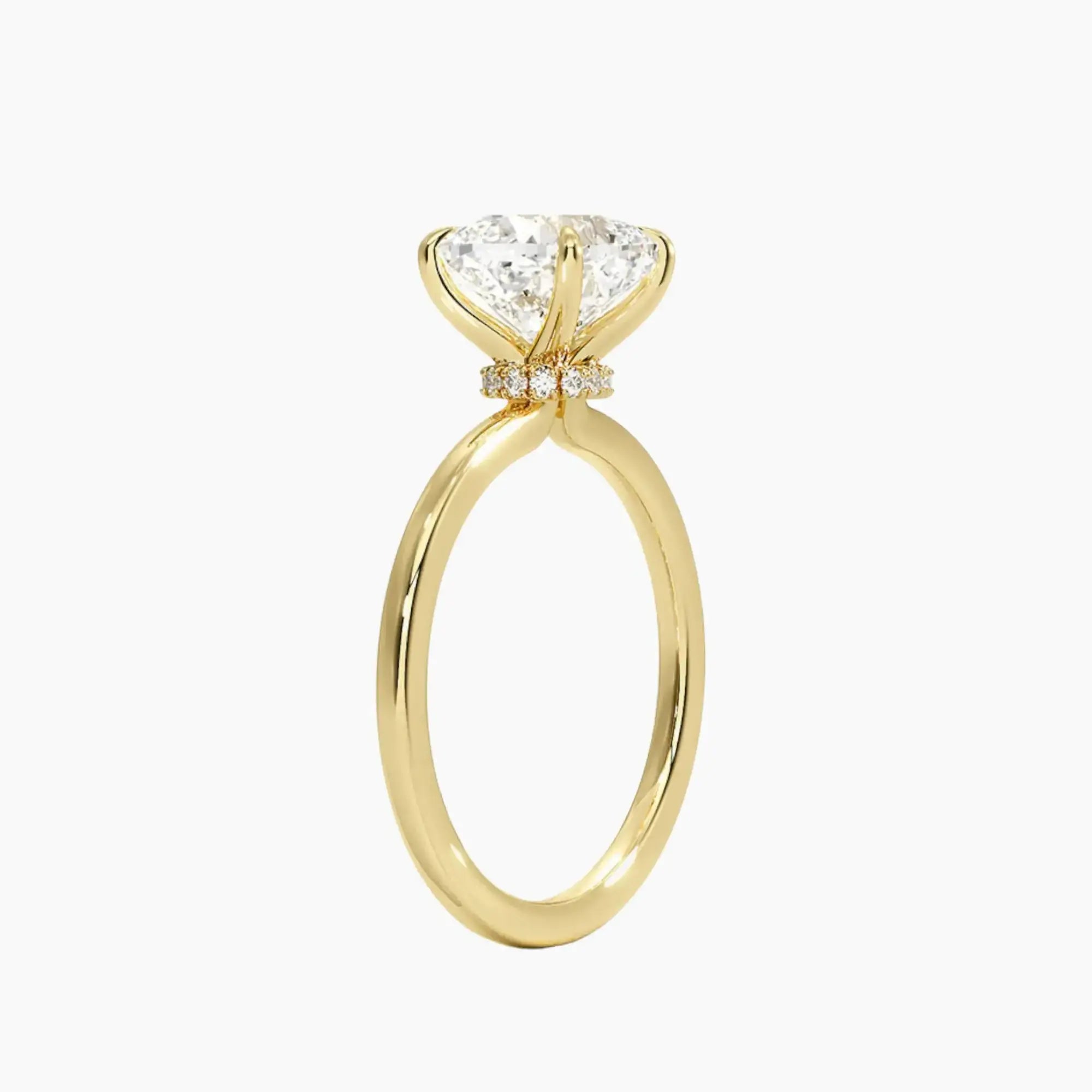 OBSER391 - Giselle Solitaire Cushion engagement ring setting view 8