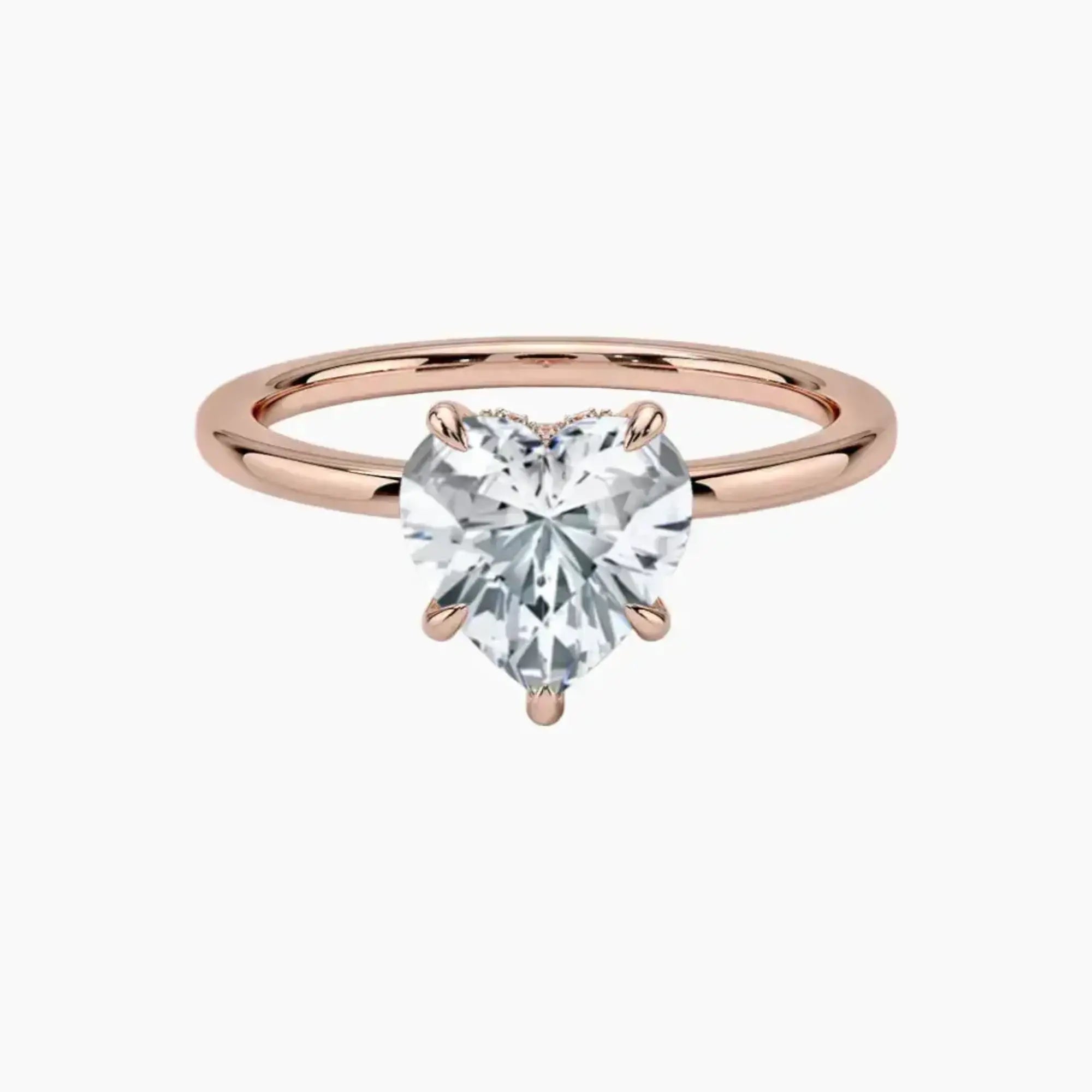 OBSER385 - Giselle Solitaire Heart engagement ring setting view 4