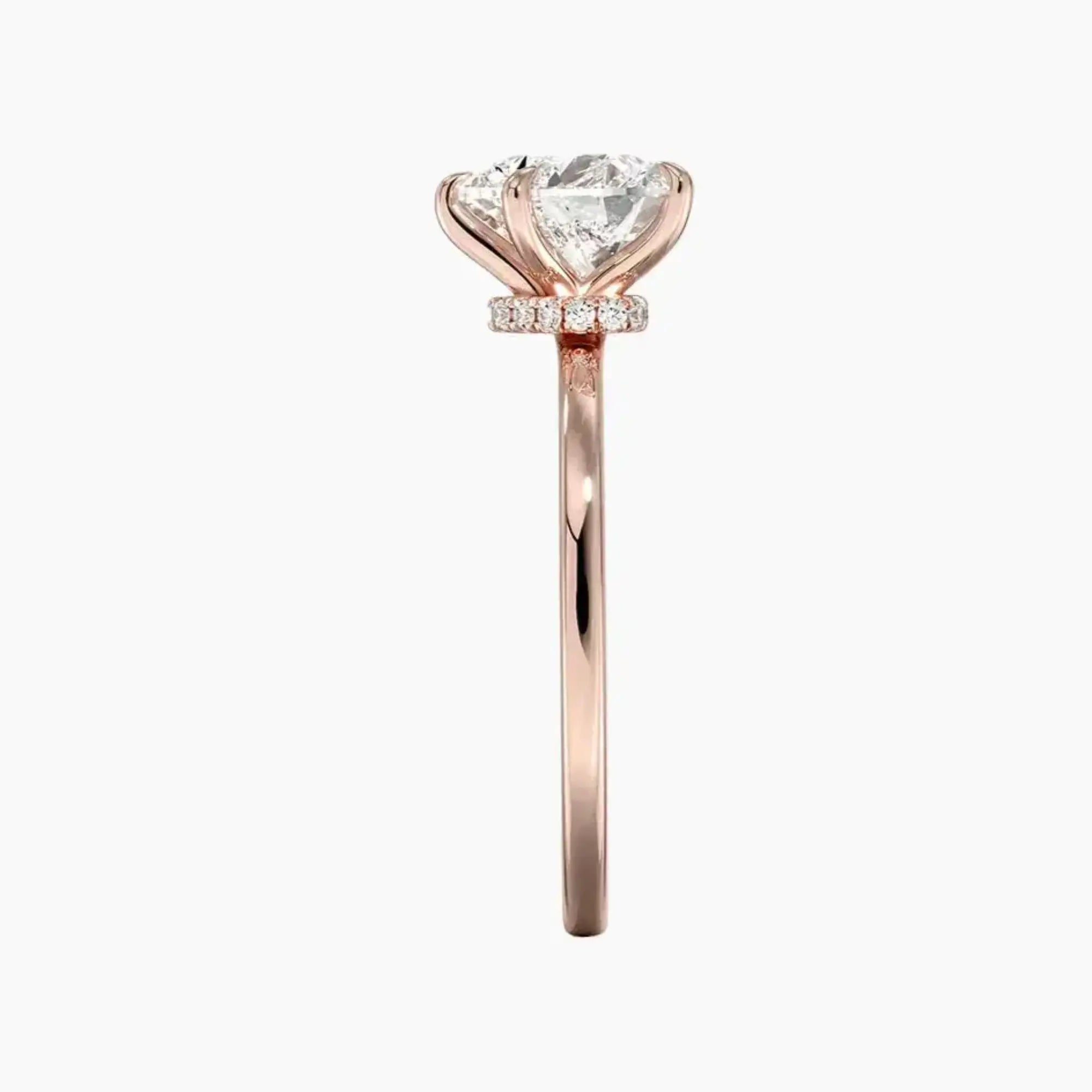 OBSER385 - Giselle Solitaire Heart engagement ring setting view 6