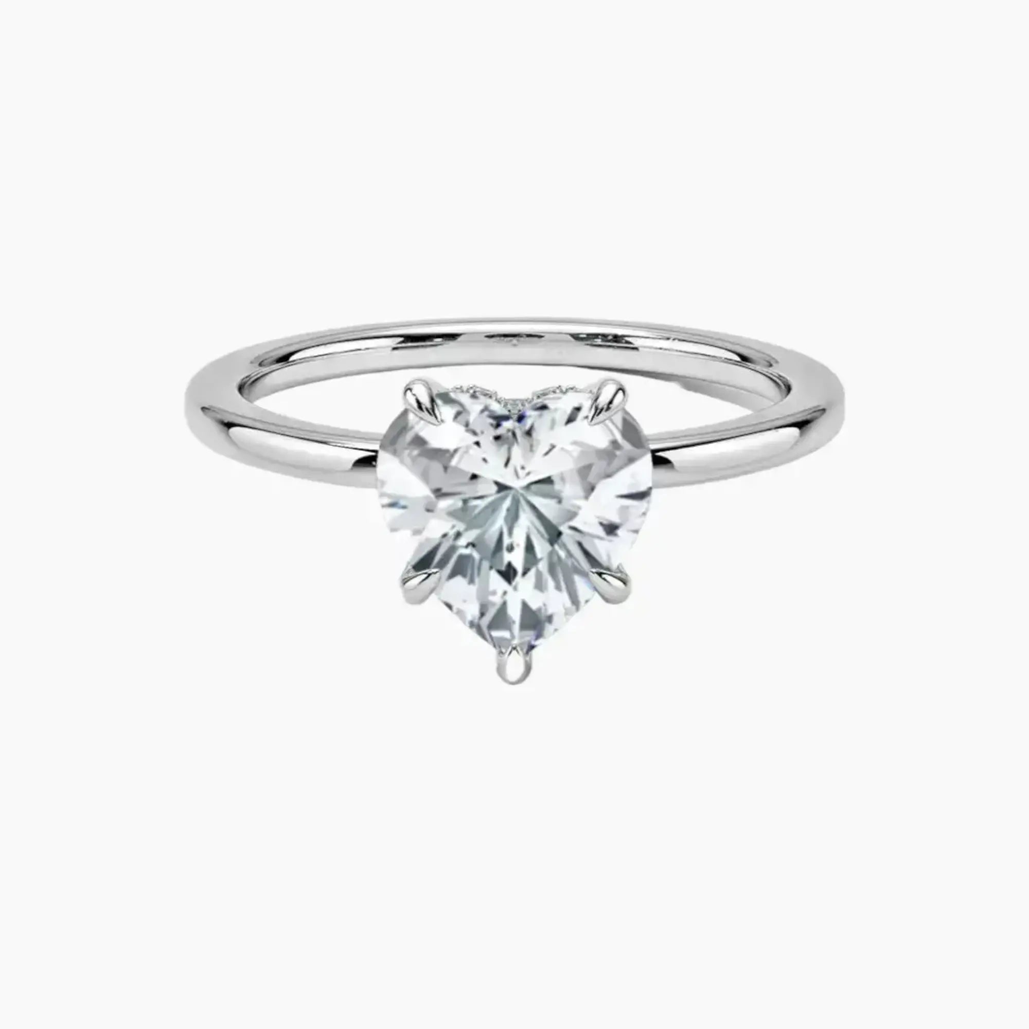 OBSER385 - Giselle Solitaire Heart engagement ring setting view 1