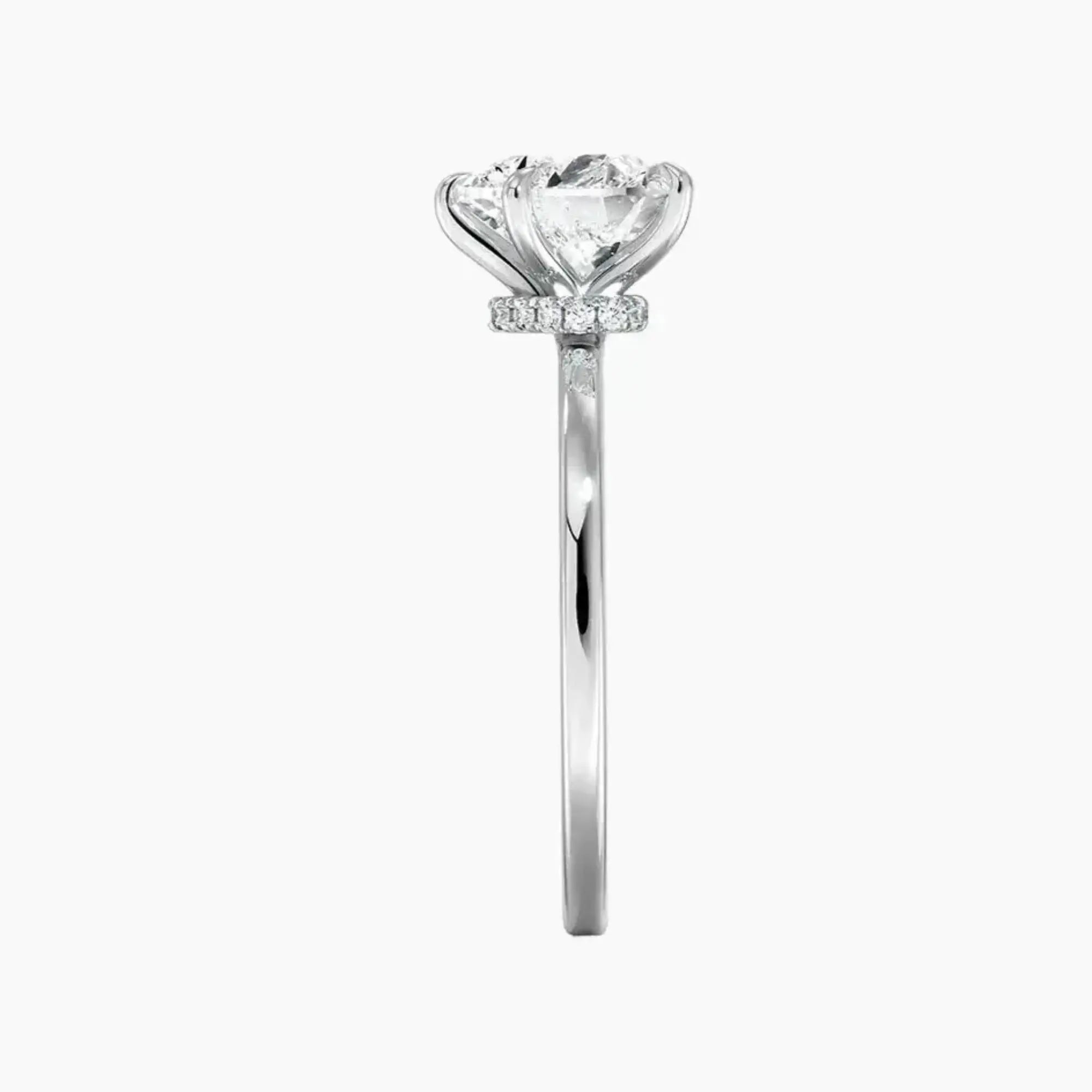 OBSER385 - Giselle Solitaire Heart engagement ring setting view 3