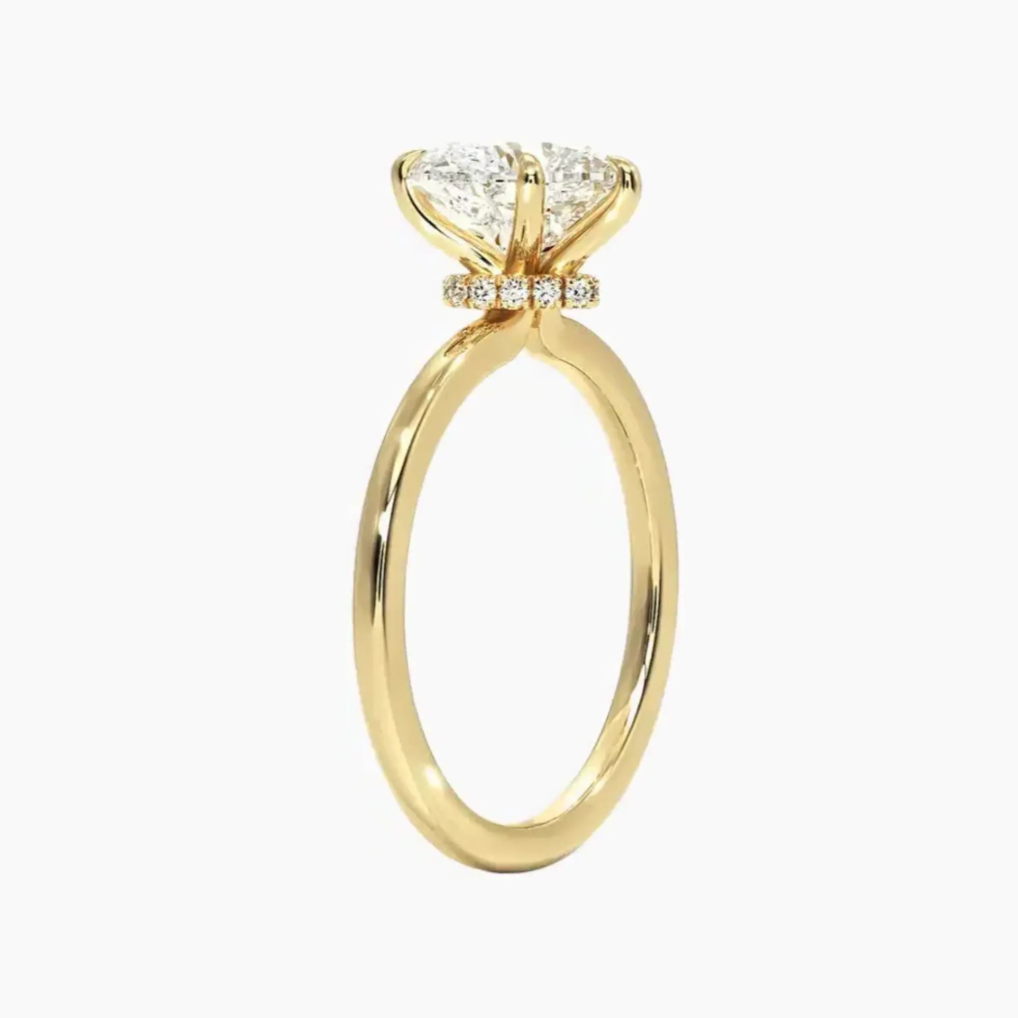 OBSER385 - Giselle Solitaire Heart engagement ring setting view 8