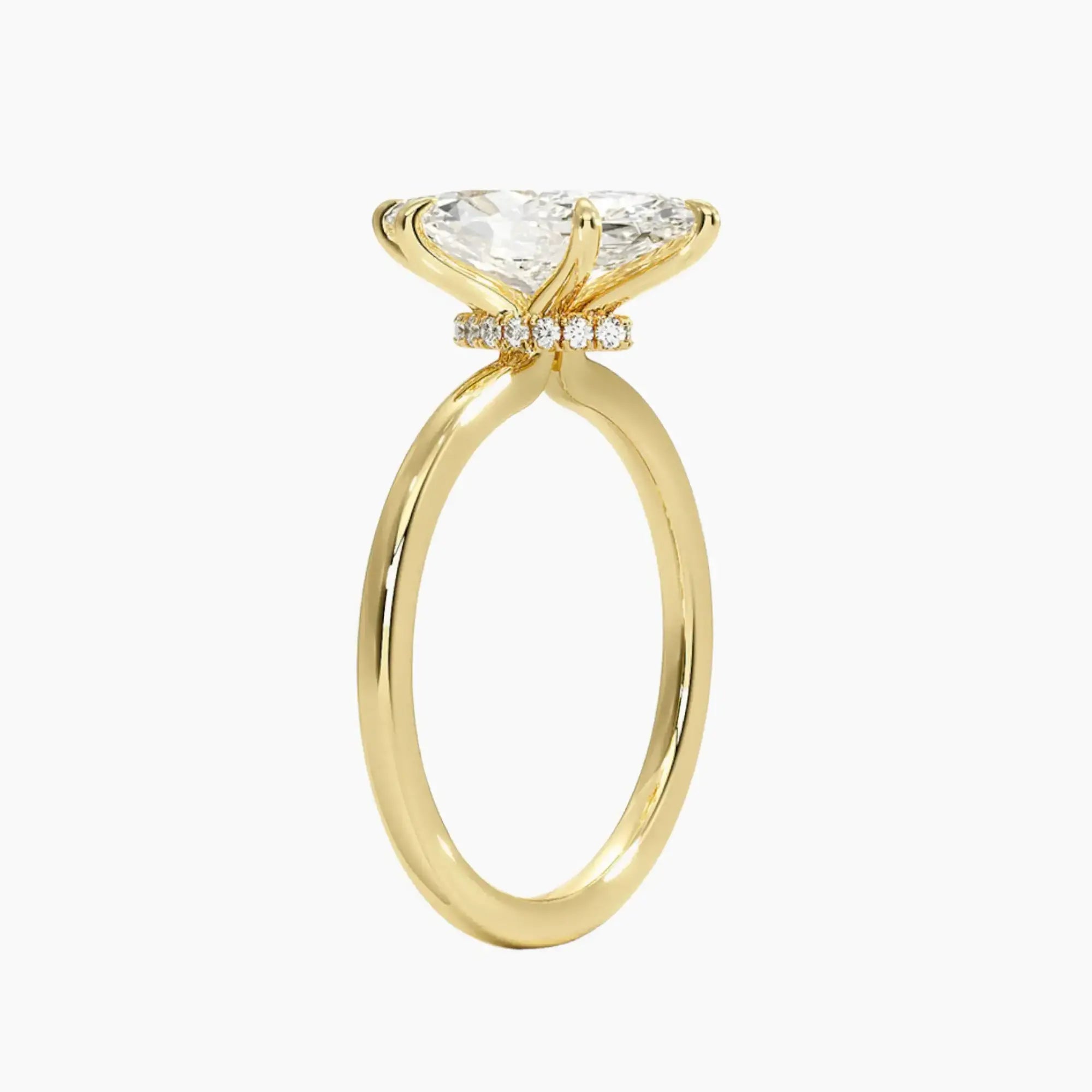 OBSER387 - Giselle Solitaire Marquise engagement ring setting view 8