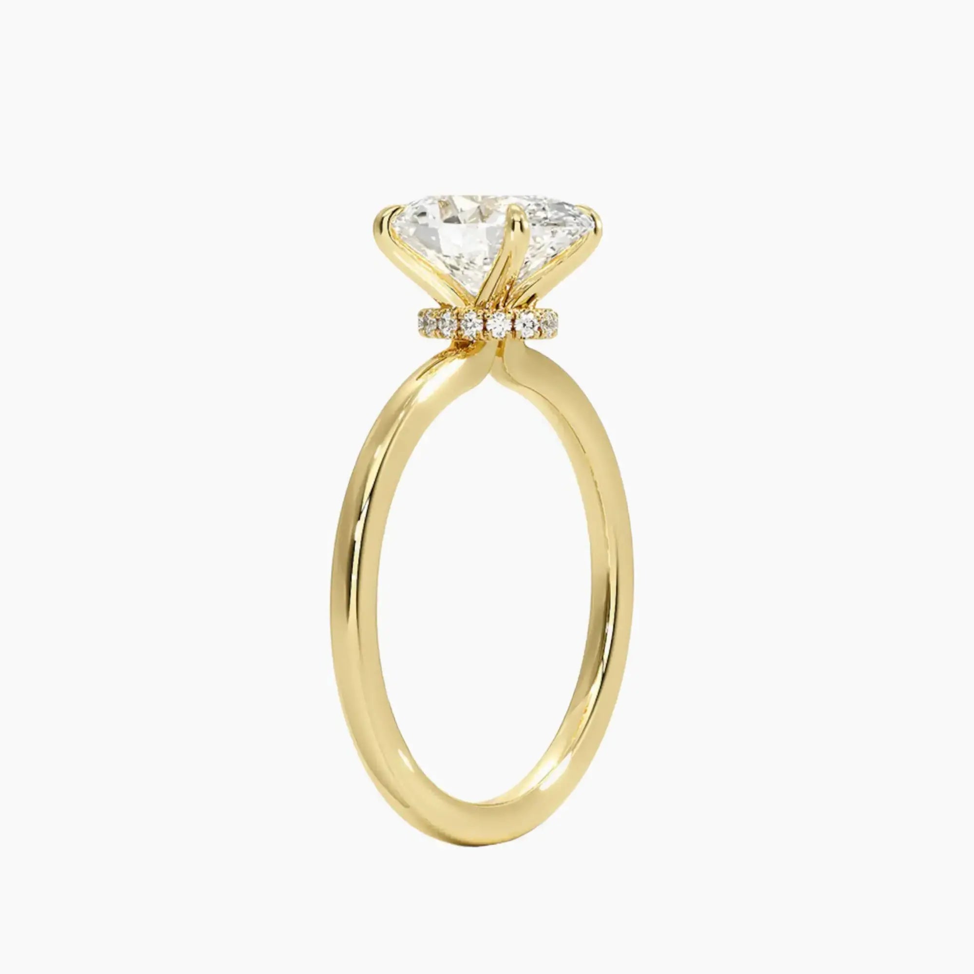 OBSER068 - Giselle Solitaire Oval engagement ring setting view 8