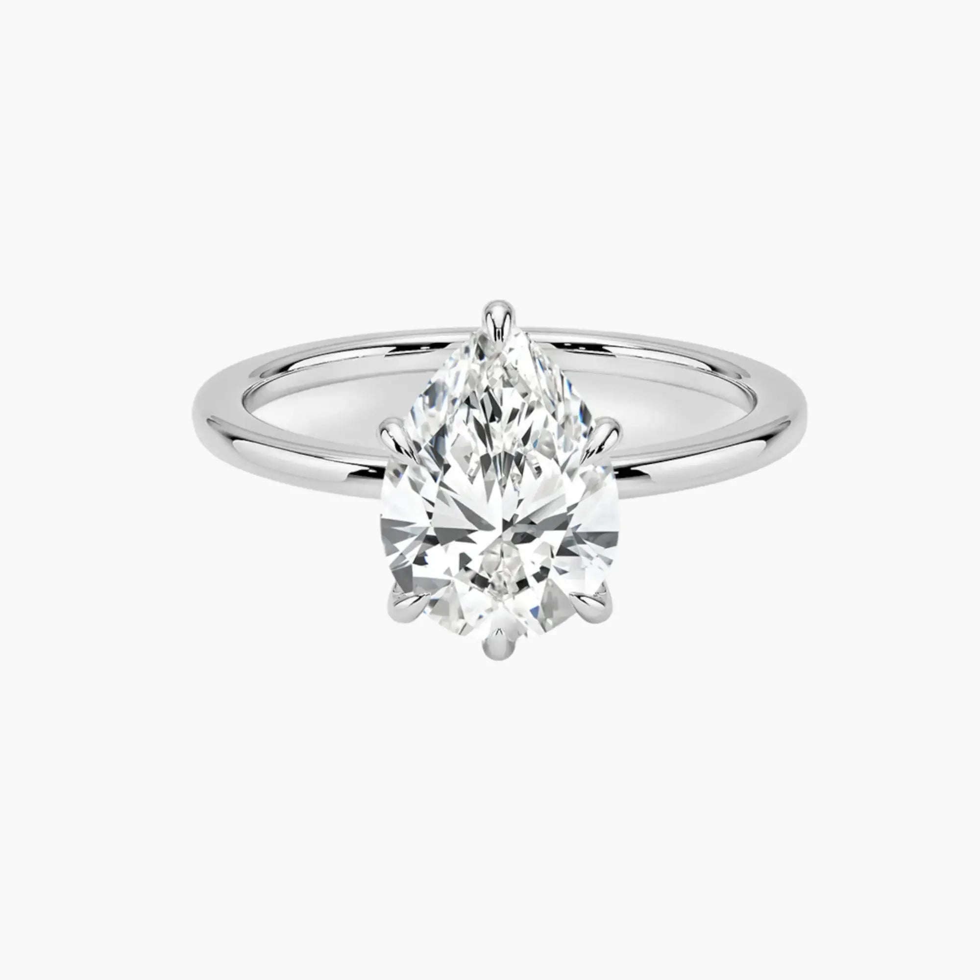 OBSER390 - Giselle Solitaire Pear engagement ring setting view 1