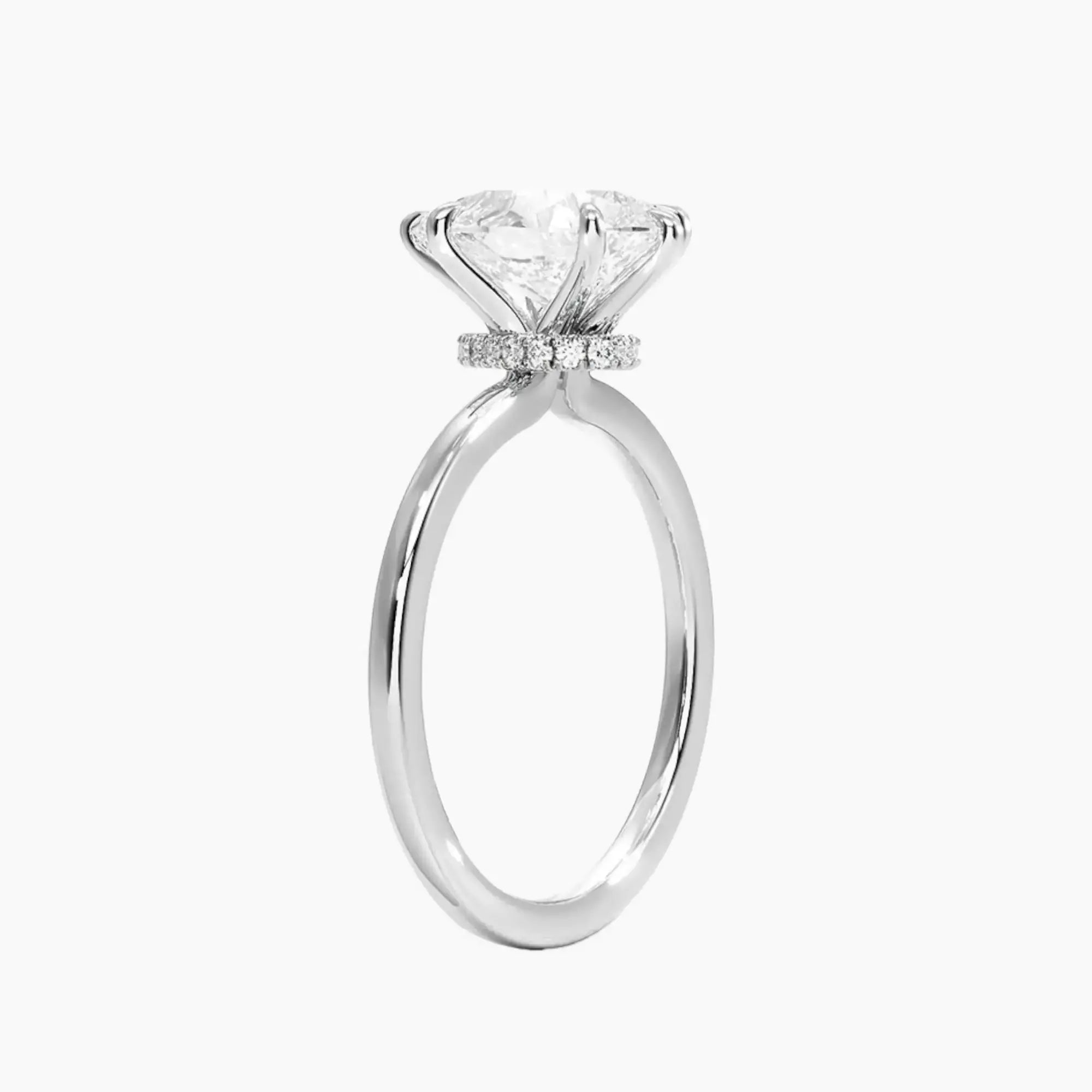 OBSER390 - Giselle Solitaire Pear engagement ring setting view 2