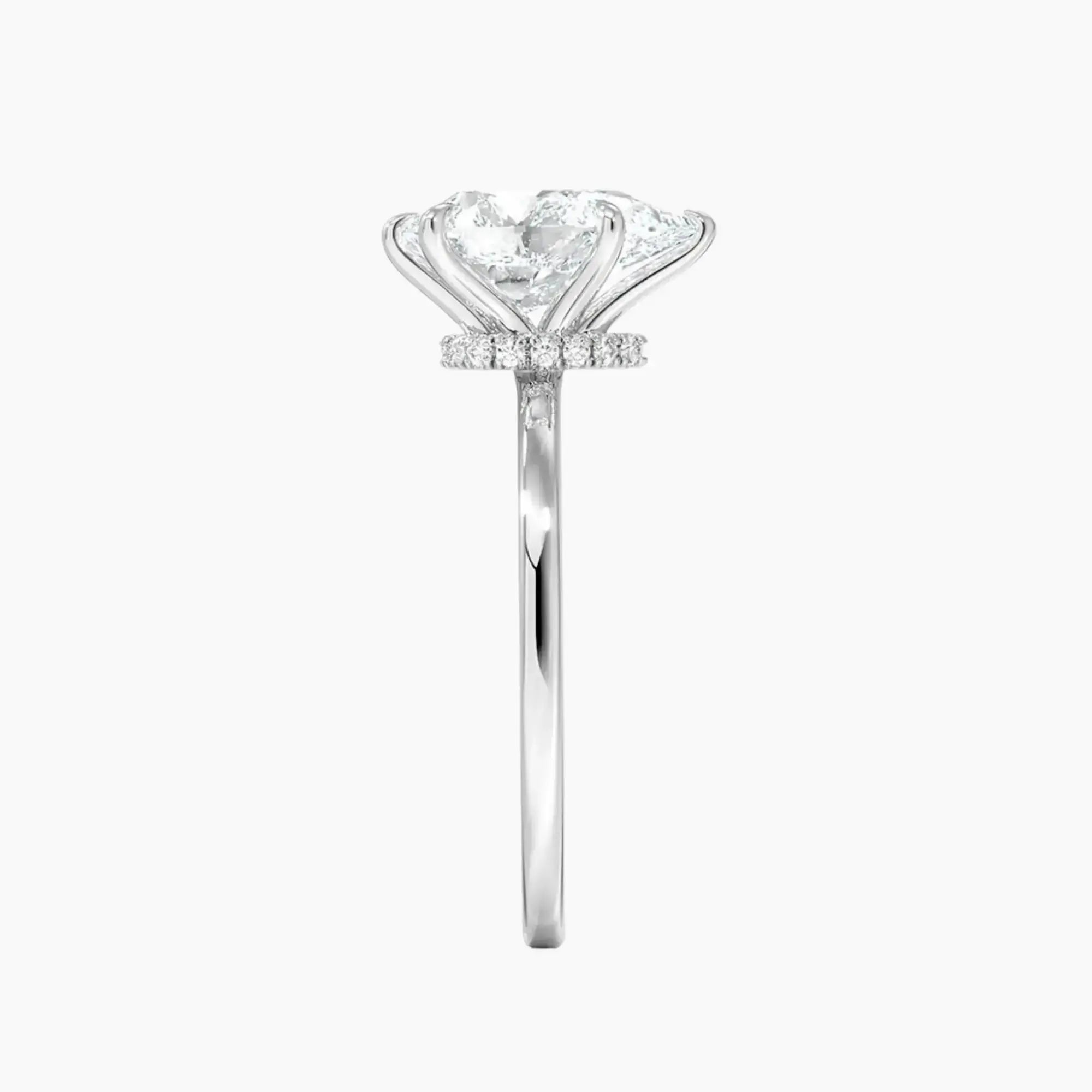 OBSER390 - Giselle Solitaire Pear engagement ring setting view 3