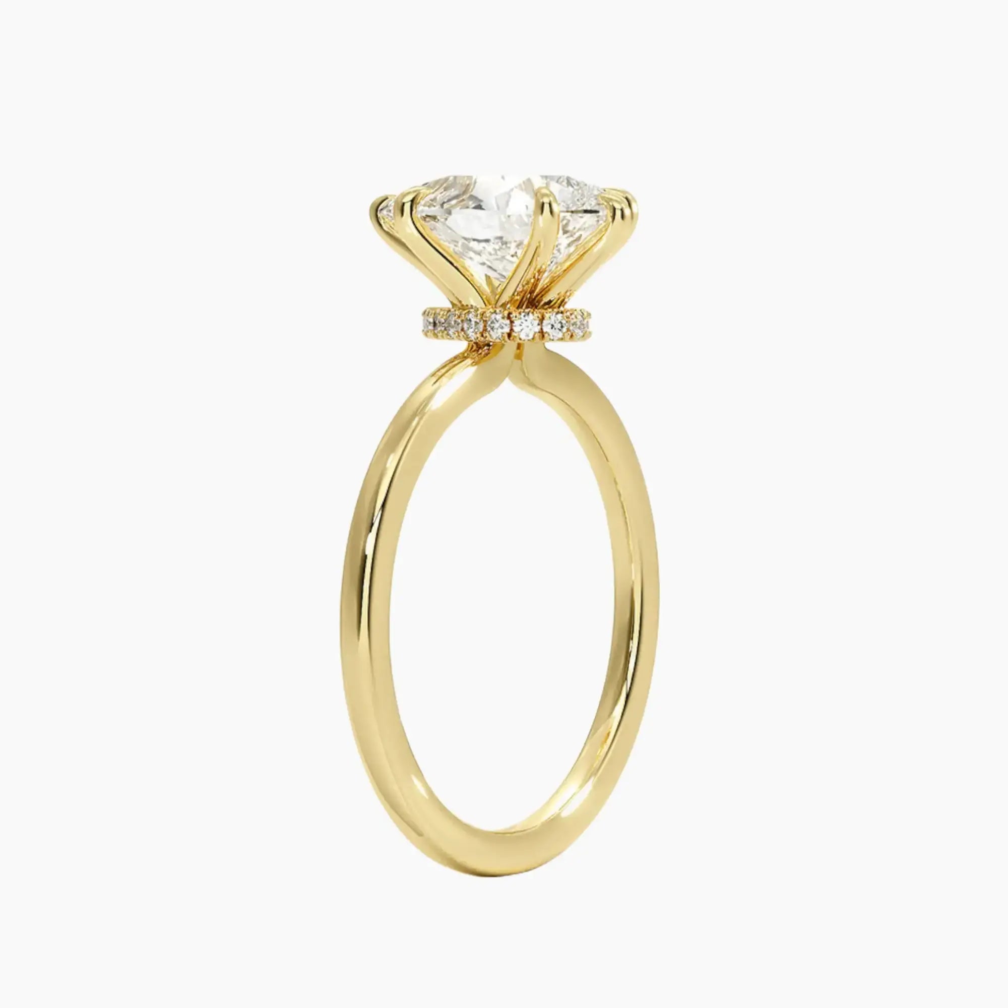 OBSER390 - Giselle Solitaire Pear engagement ring setting view 8