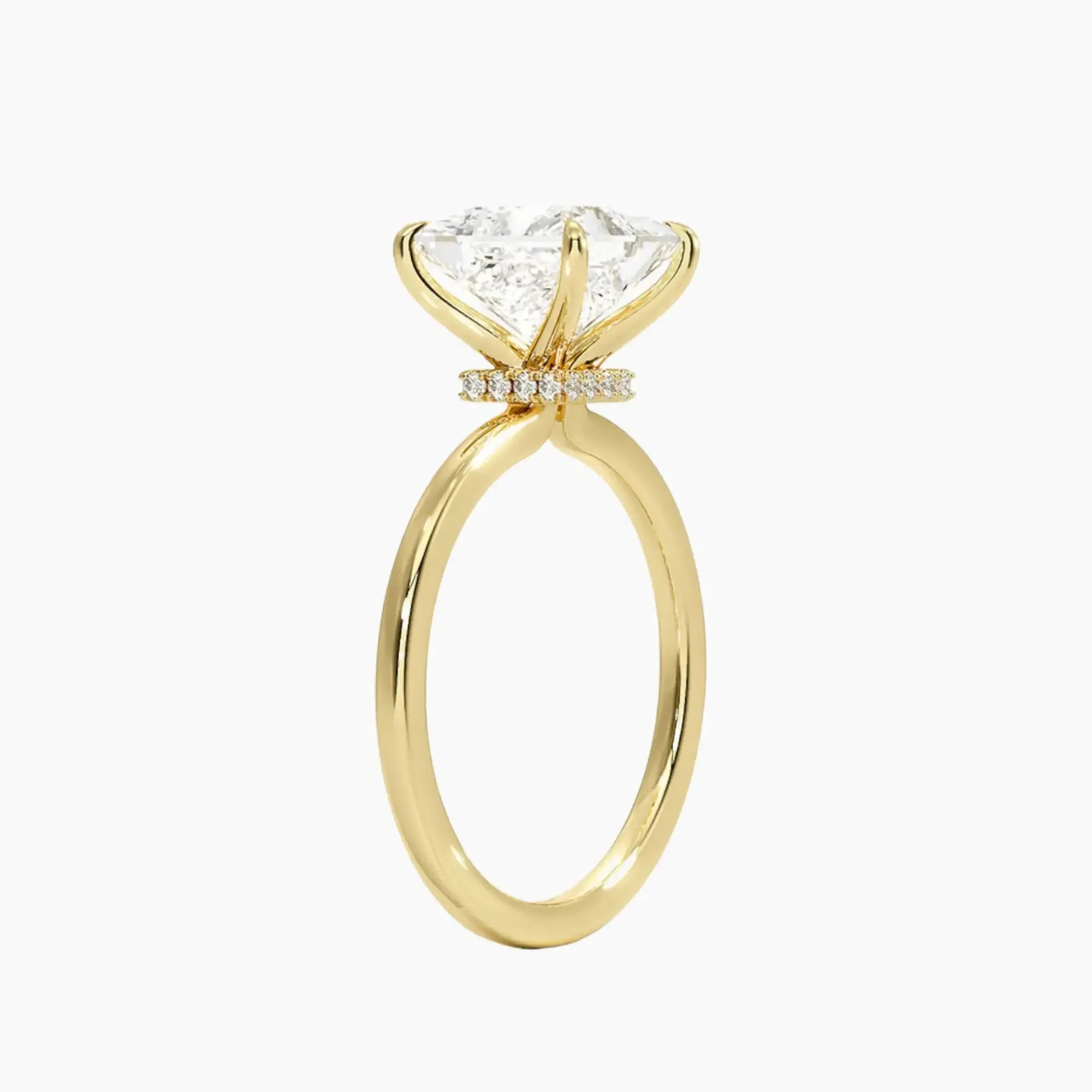 OBSER389 - Giselle Solitaire Princess engagement ring setting view 8