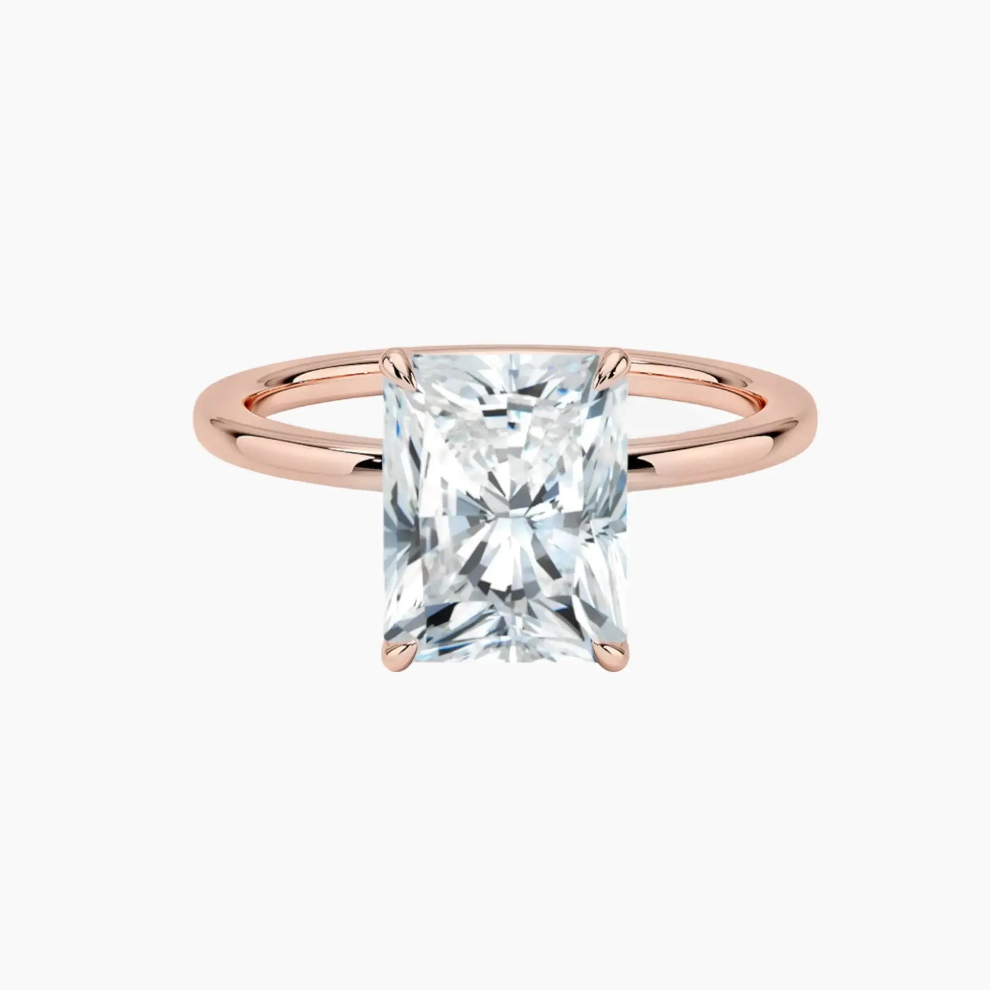 OBSER067 - Giselle Solitaire Radiant engagement ring setting view 4
