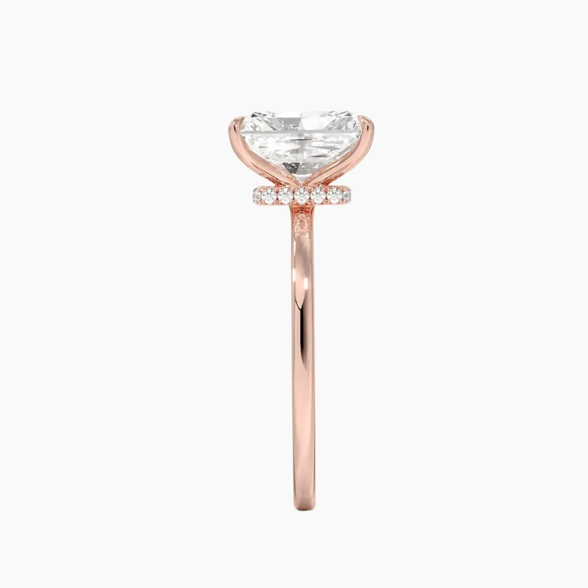 OBSER067 - Giselle Solitaire Radiant engagement ring setting view 6