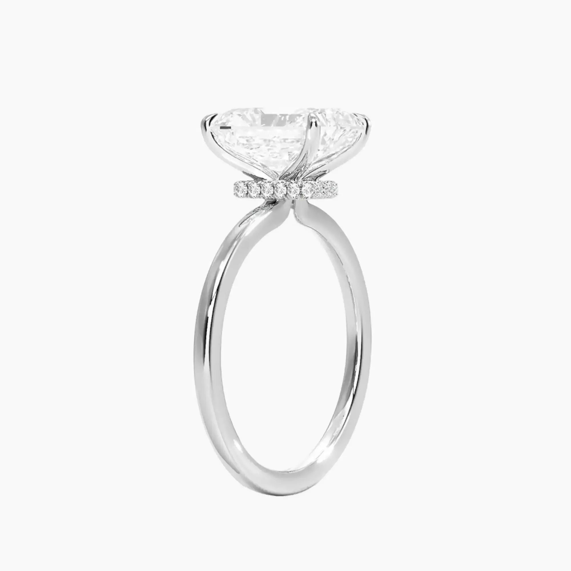 OBSER067 - Giselle Solitaire Radiant engagement ring setting view 2