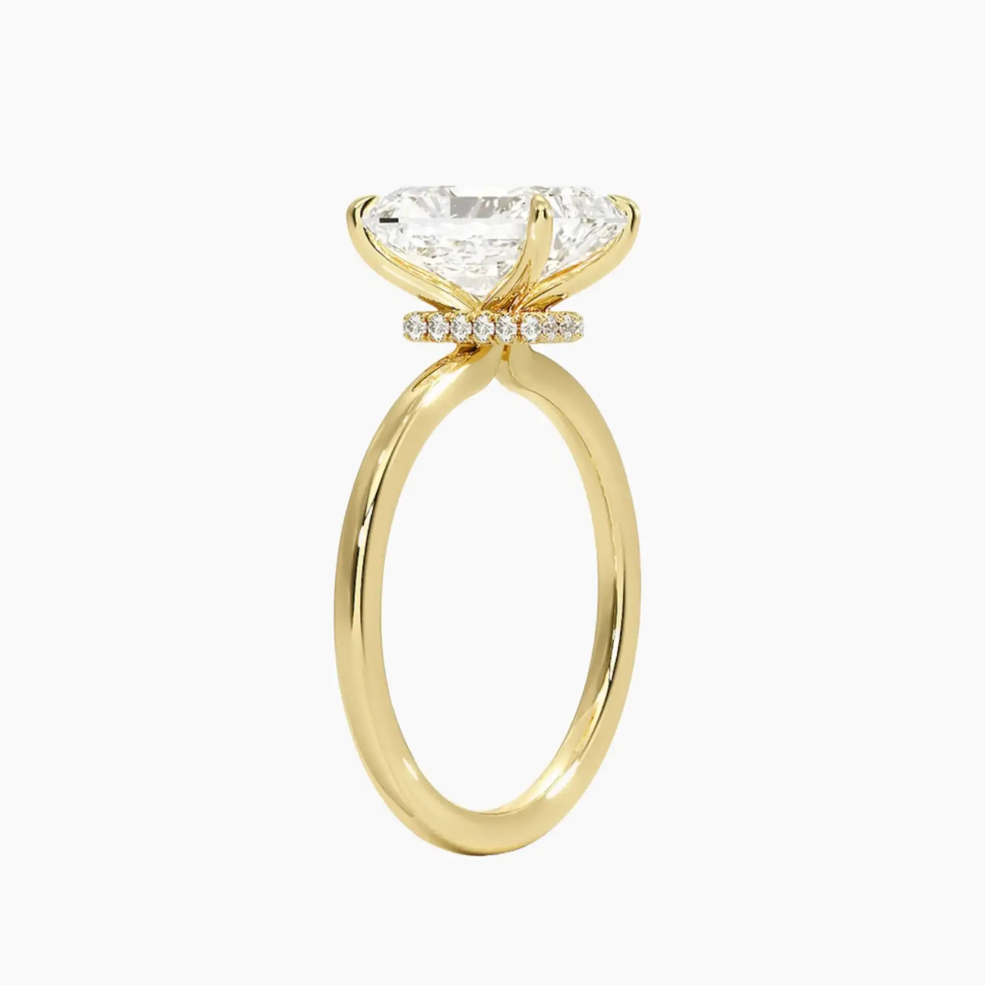OBSER067 - Giselle Solitaire Radiant engagement ring setting view 8