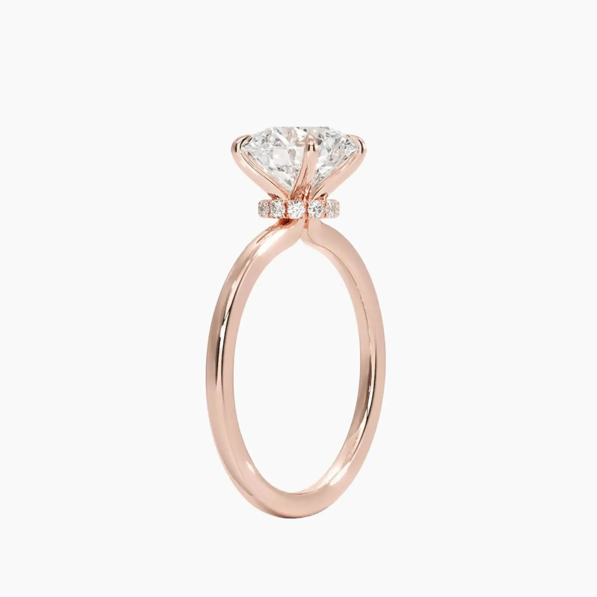OBSER159 - Giselle Solitaire Round engagement ring setting view 5