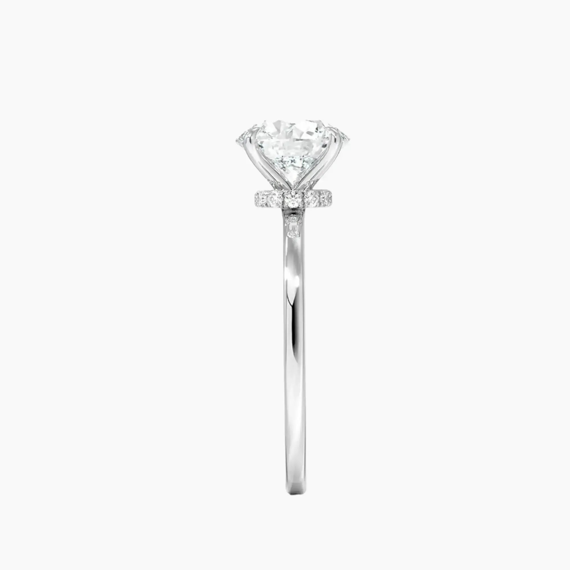 OBSER159 - Giselle Solitaire Round engagement ring setting view 3