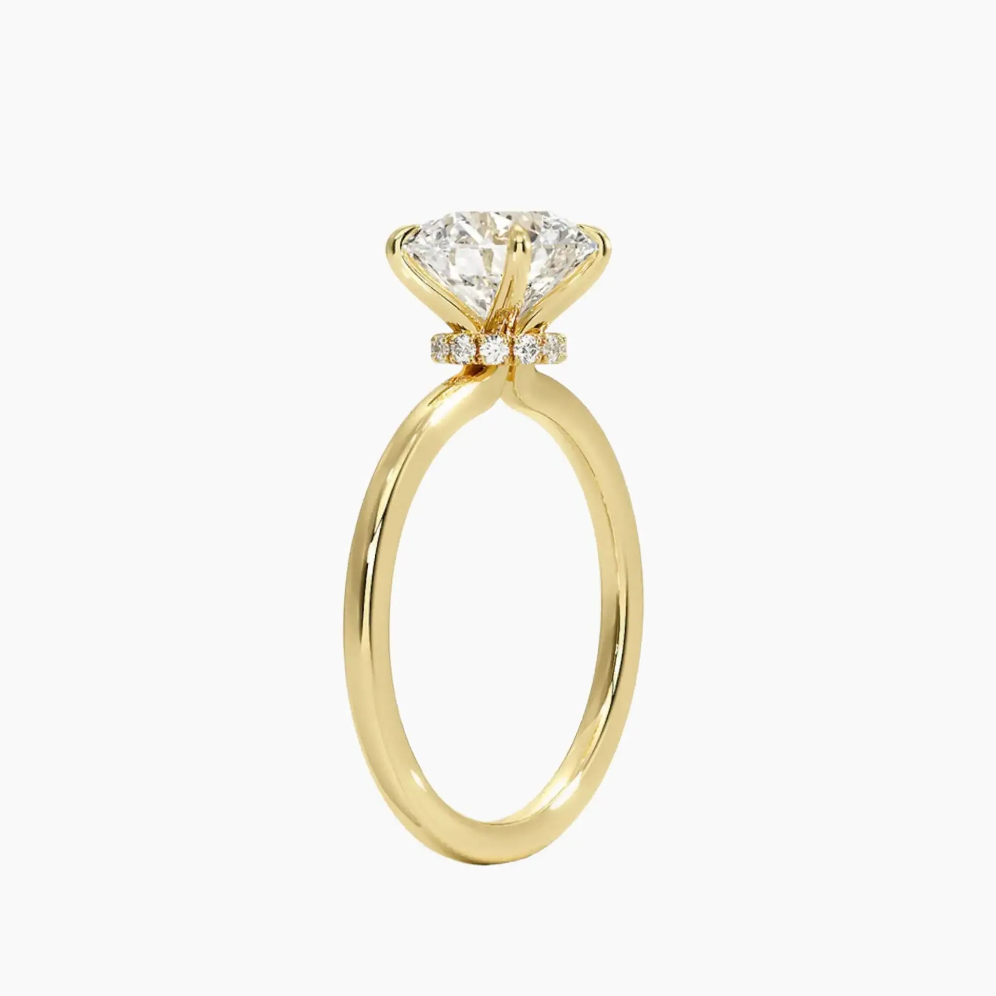 OBSER159 - Giselle Solitaire Round engagement ring setting view 8