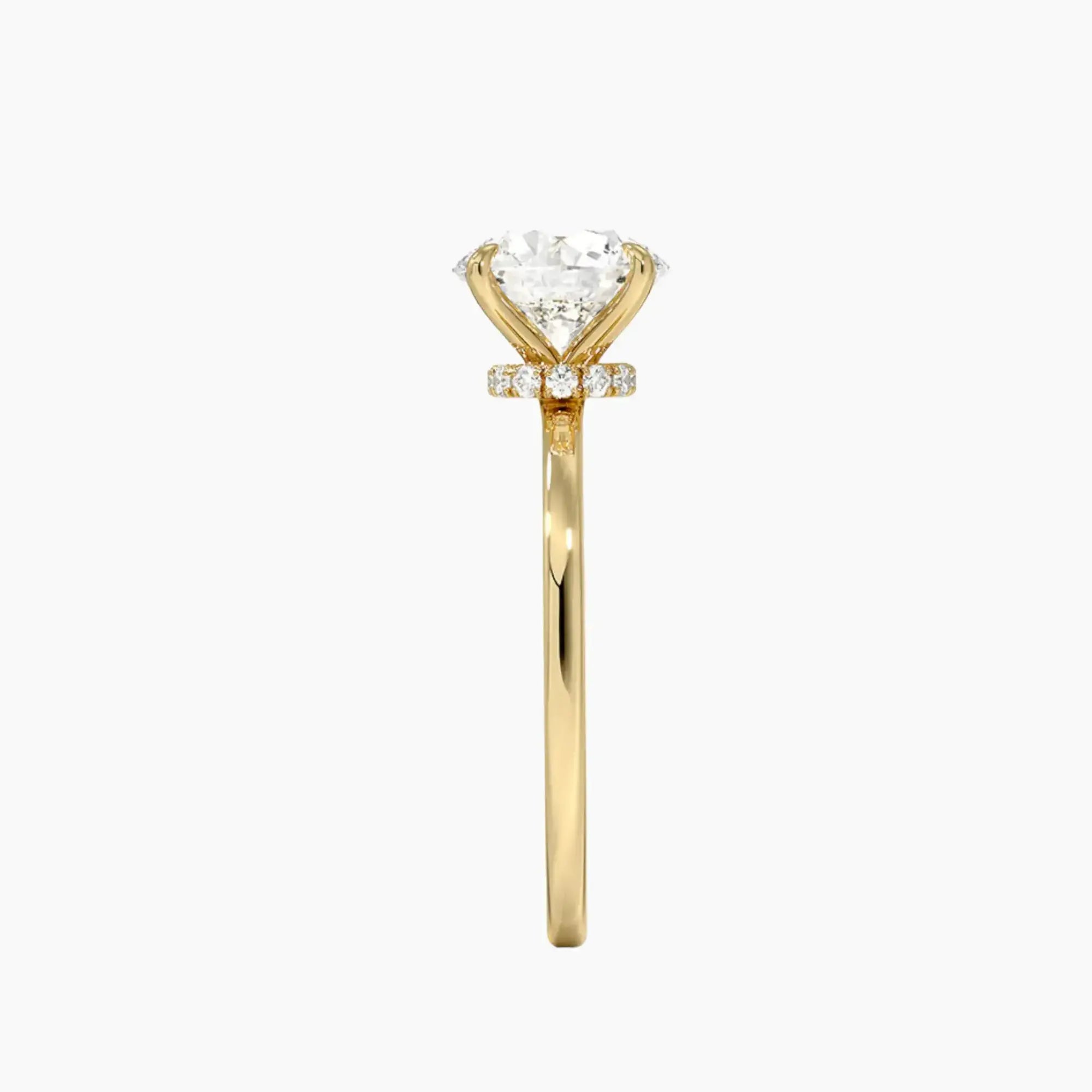 OBSER159 - Giselle Solitaire Round engagement ring setting view 9
