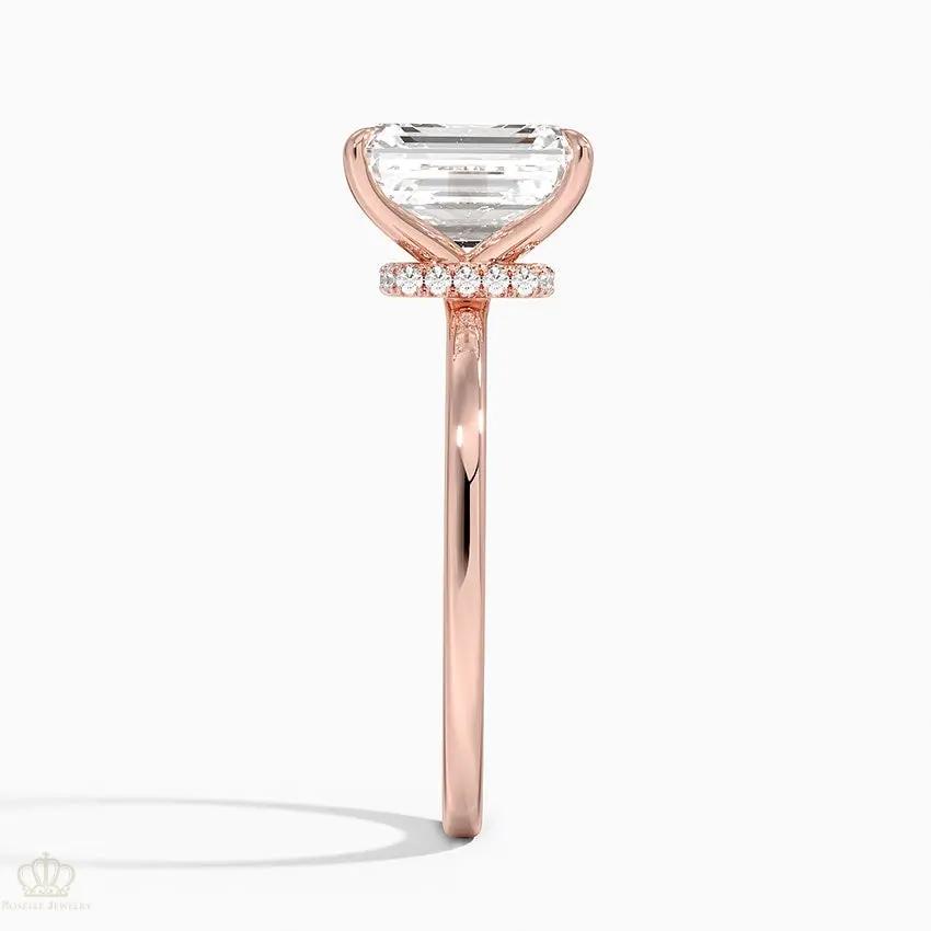 Emerald Secret Halo Diamond Engagement Ring [Setting Only] - EC105E CHARLISA™