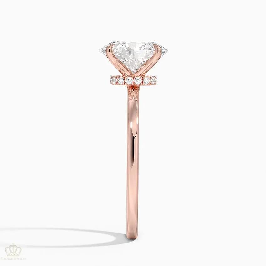 Oval Secret Halo Diamond Engagement Ring [Setting Only] - EC105O CHARLISA™